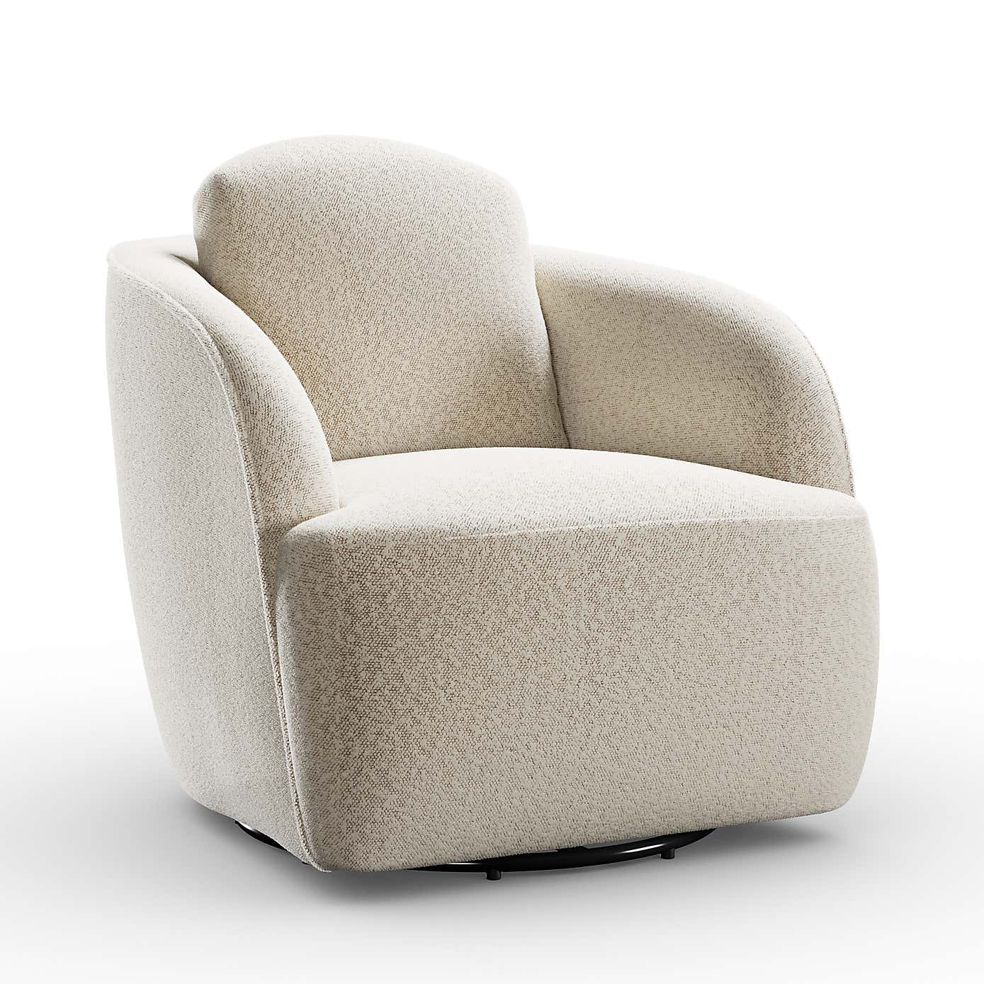 Wren Two Tone Boucle Swivel Chair