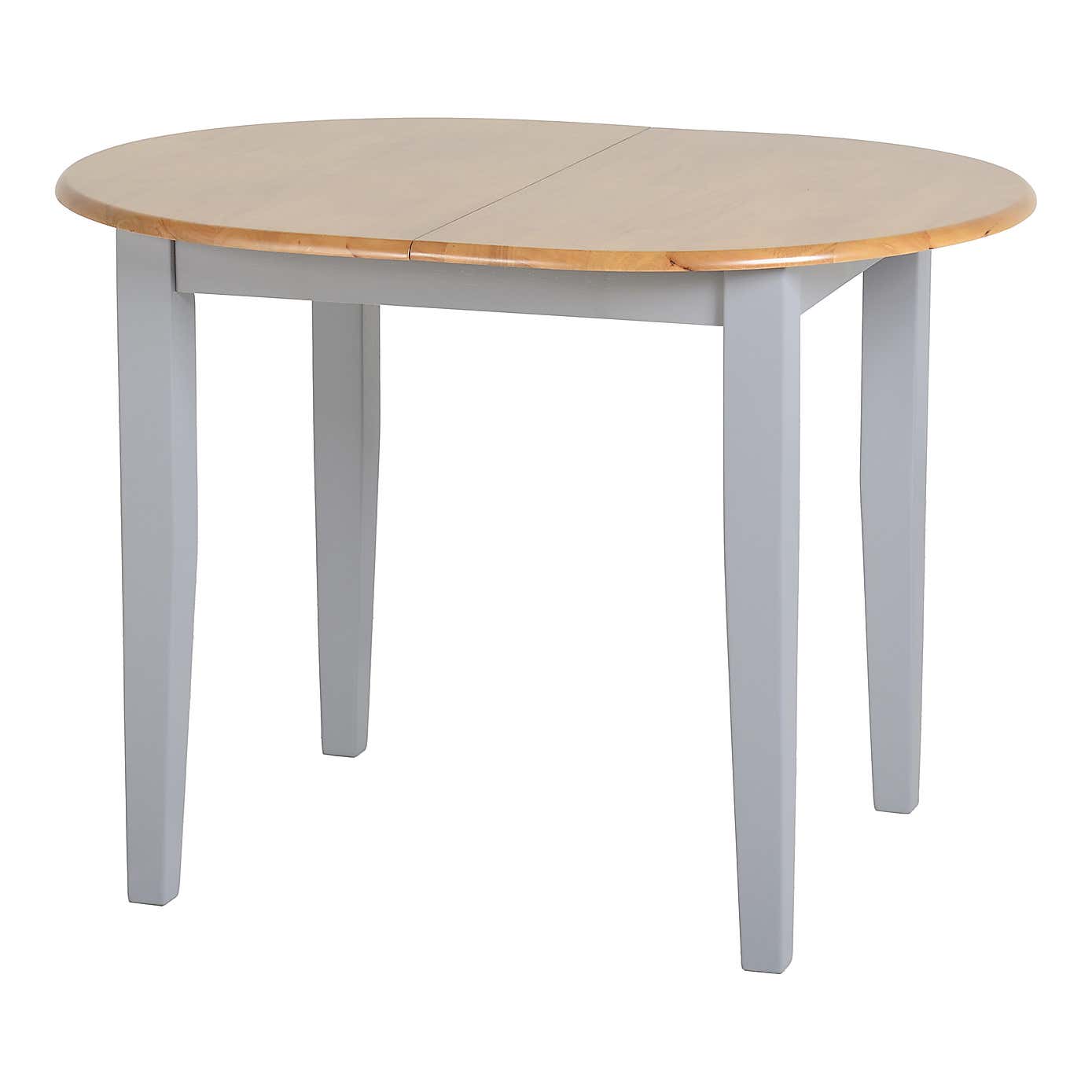 Oxford 4-6 Seater Oval Extendable Dining Table with 4 Chairs, Grey