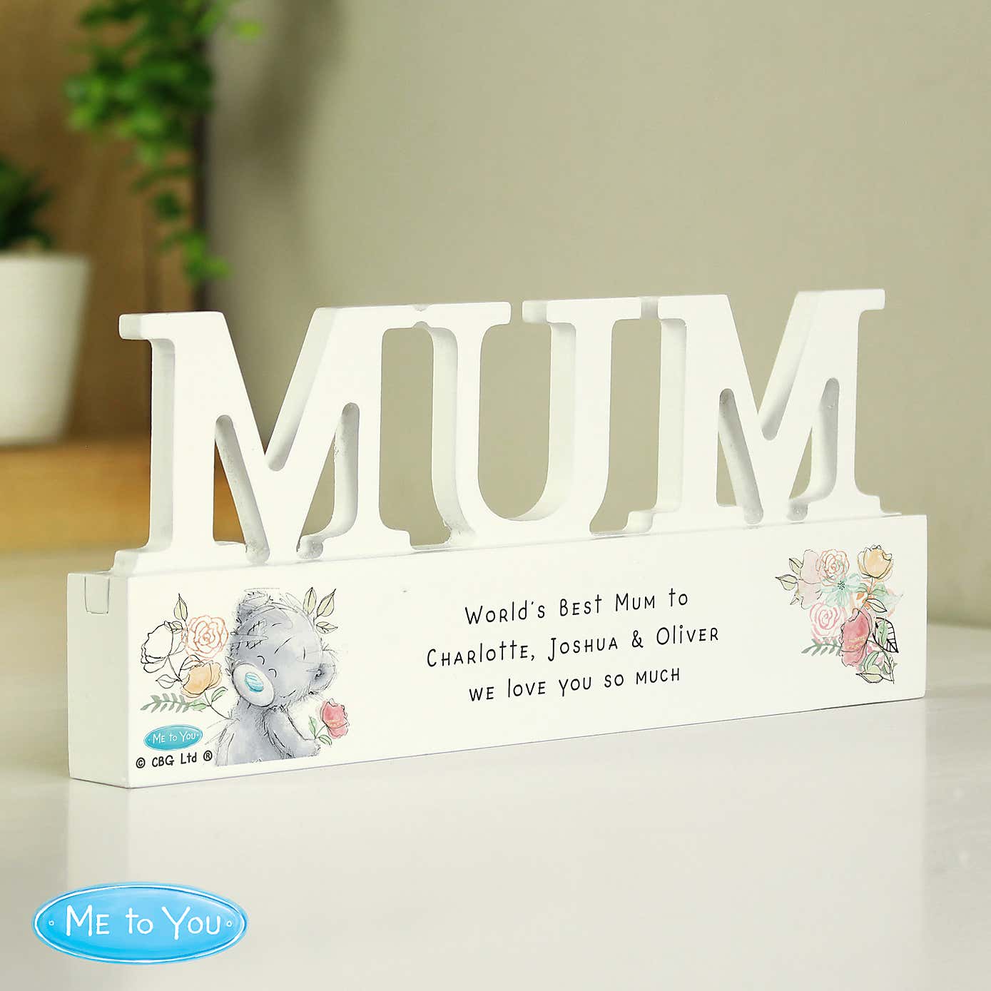 Personalised Me To You Wooden Mum Ornament