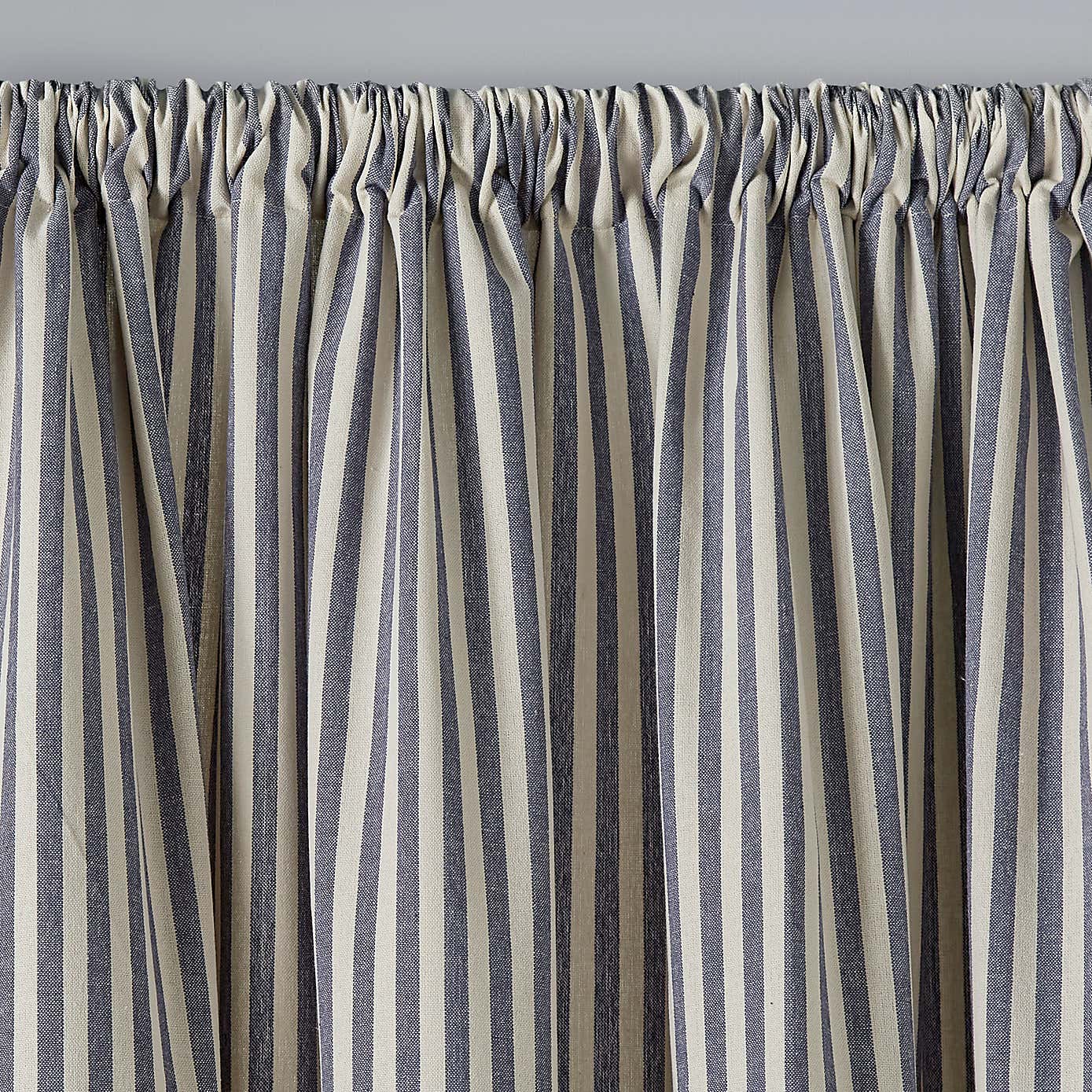 Linford Stripe Unlined Slot Top Curtains