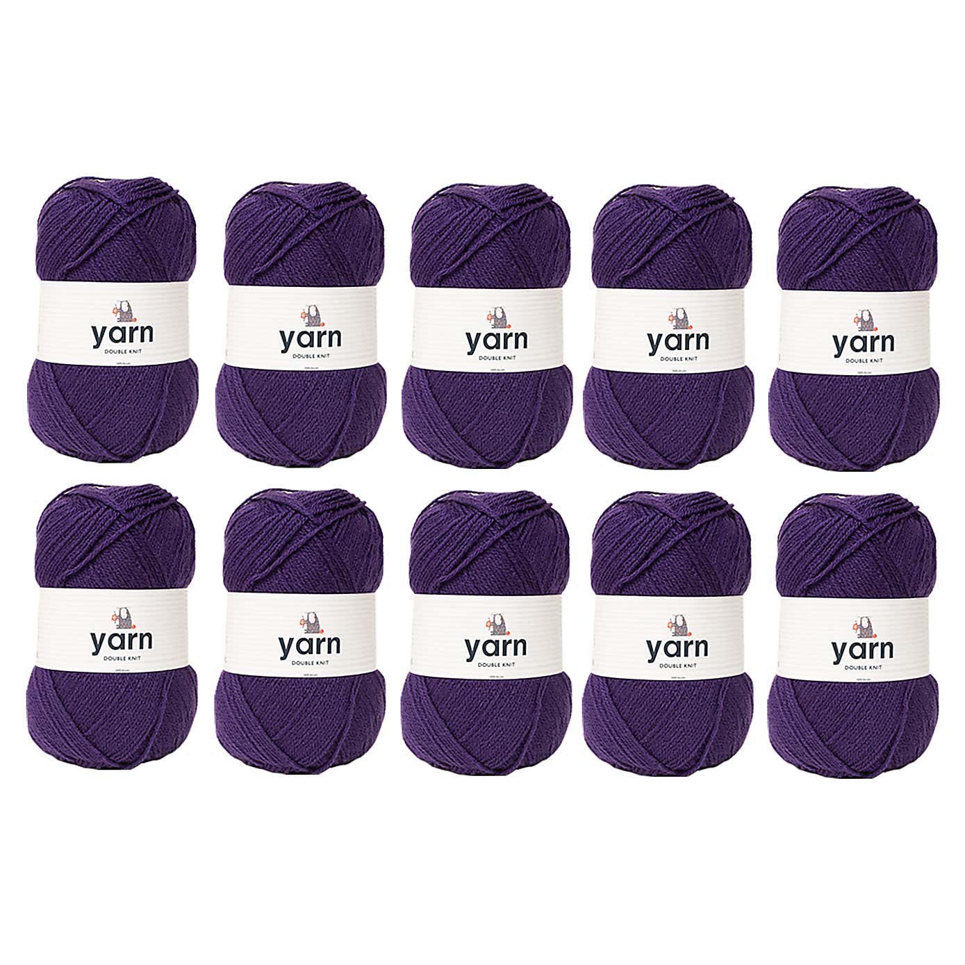 Pack of 10 DK Yarn 100g Balls