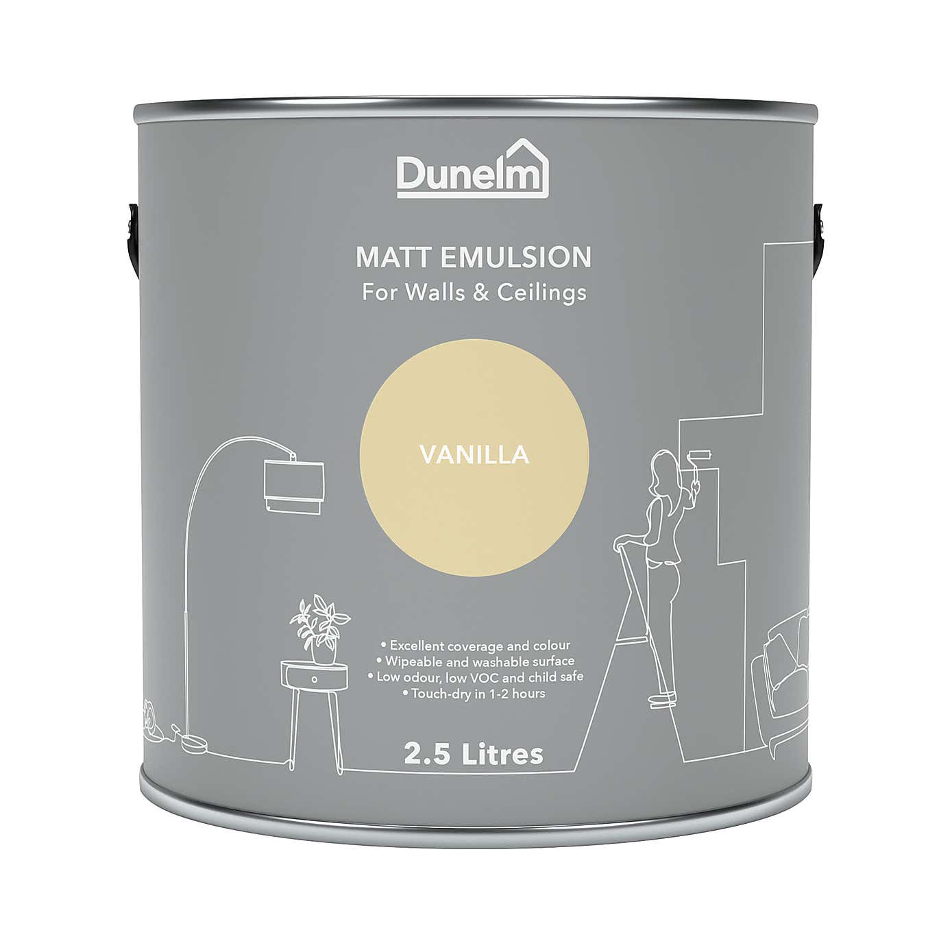 Dunelm Vanilla Matt Emulsion Paint