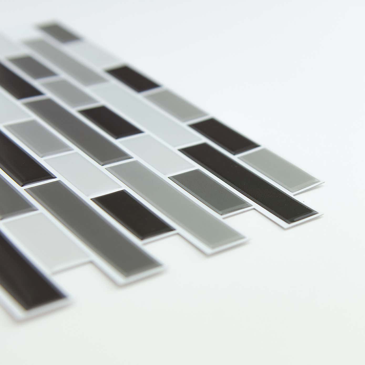 InHome Smoked Glass Self Adhesive Backsplash Tiles