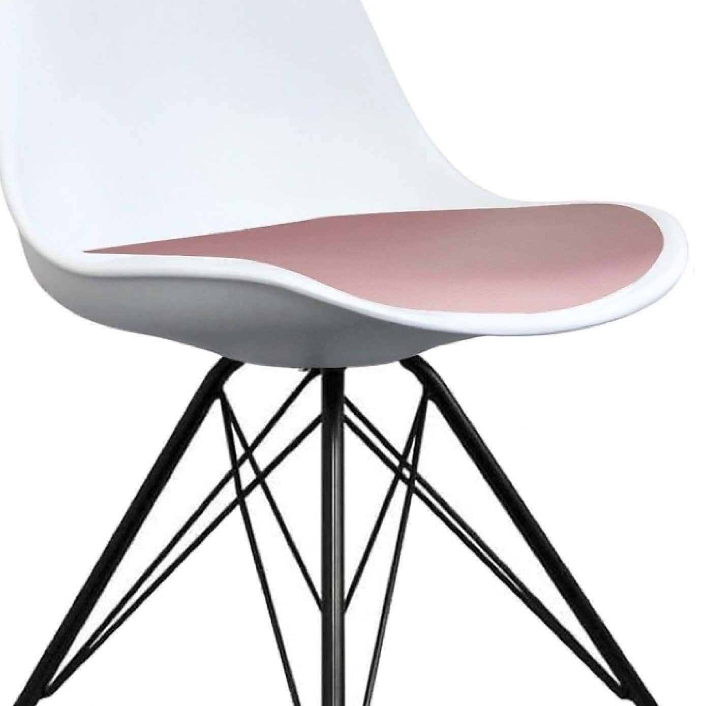 Fusion Living Soho White Plastic Dining Chair