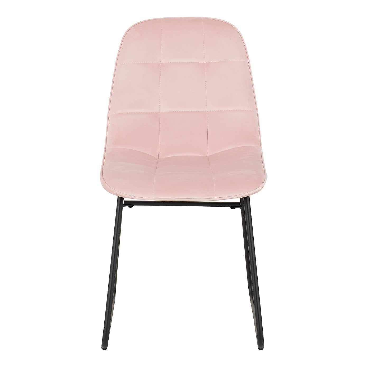 Lukas Set of 2 Dining Chairs Grey Velvet