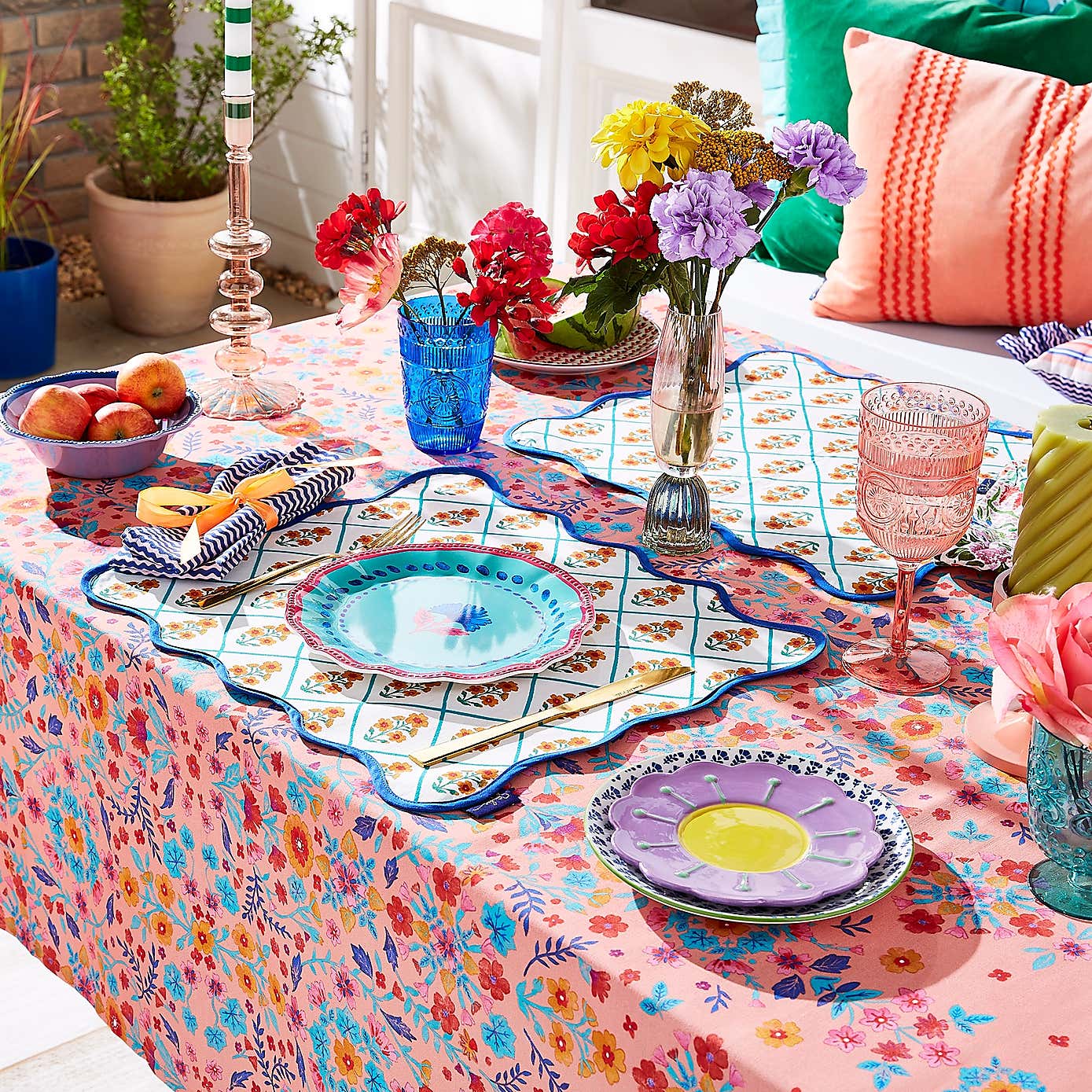 Sophie Robinson Set of 2 Block Print Placemats