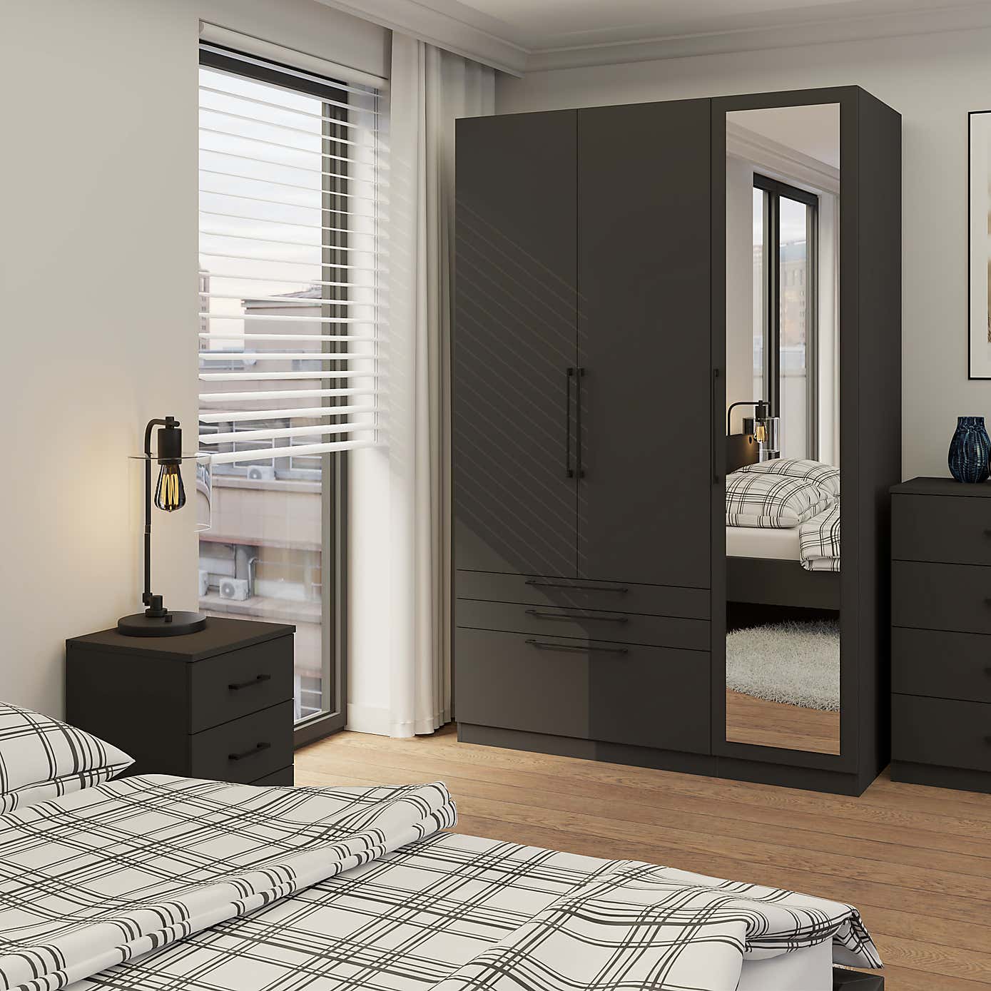 Foster Triple 3 Drawer Wardrobe