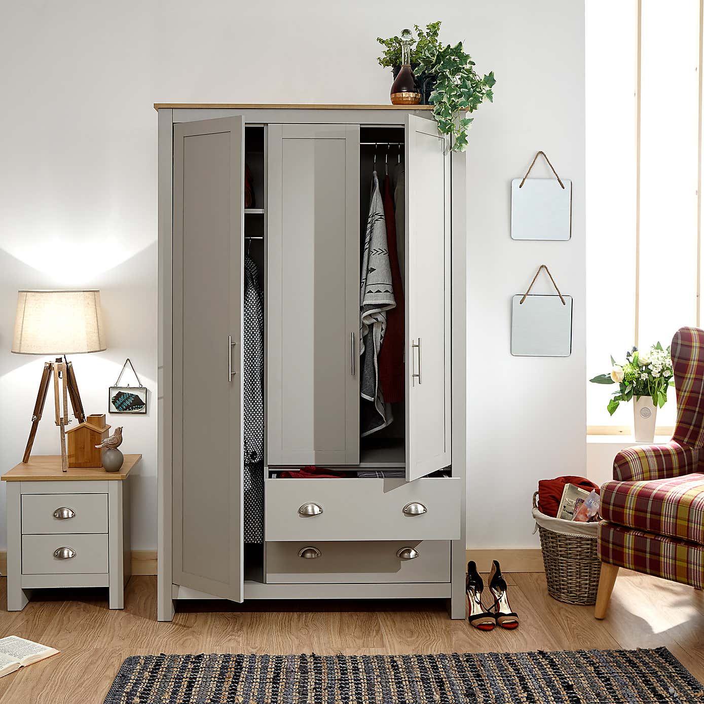 Lancaster Triple Wardrobe