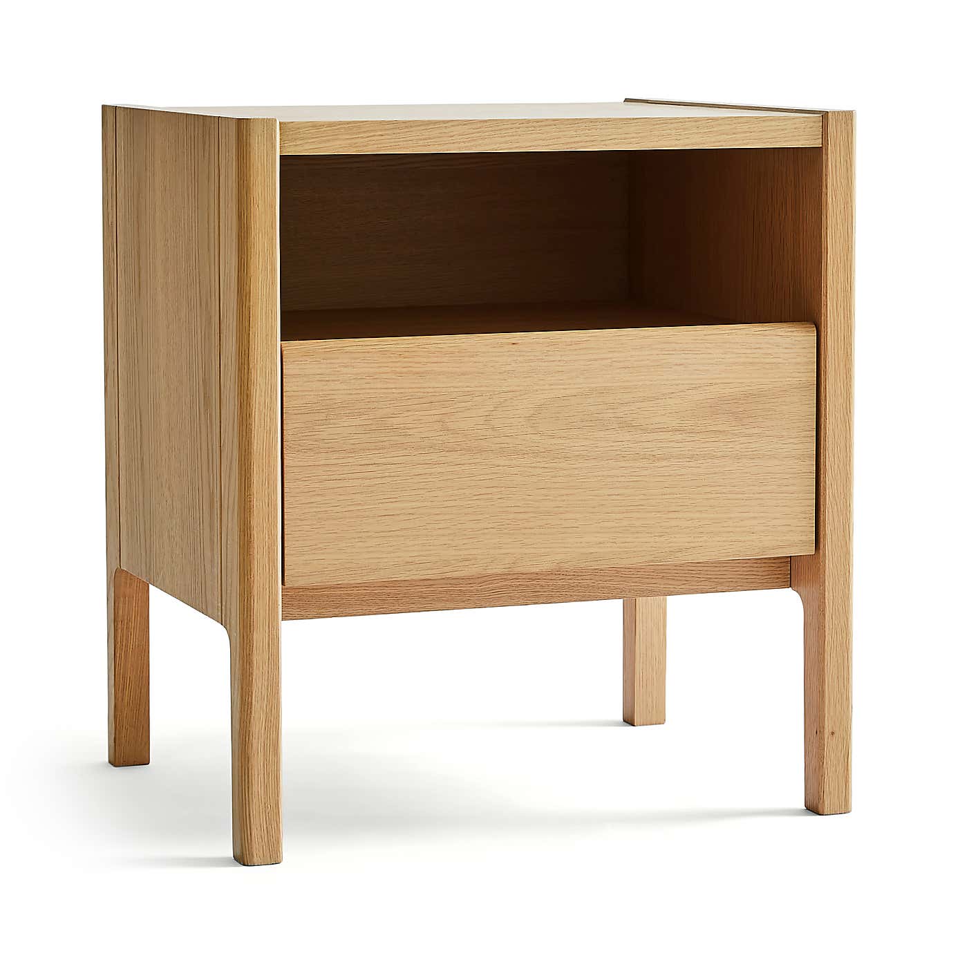 Elements Holmes Compact Bedside Table, Oak