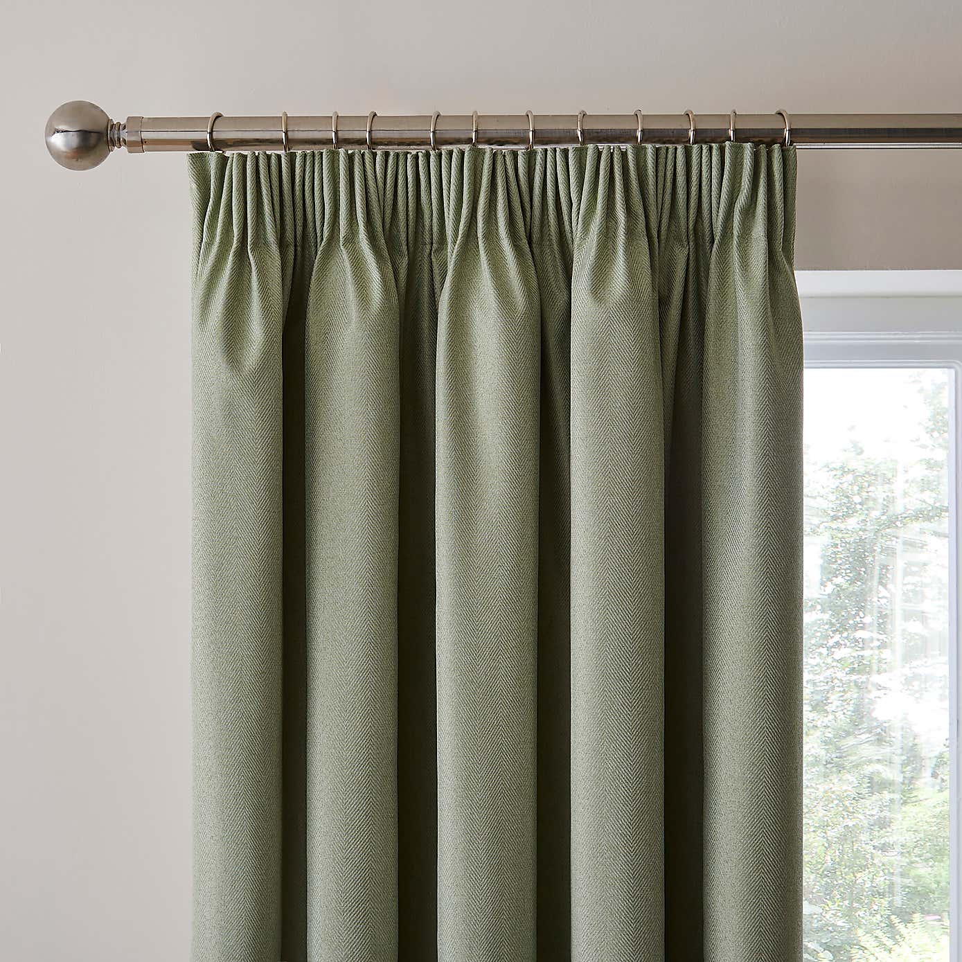 Rotterdam Herringbone Blackout Pencil Pleat Curtains