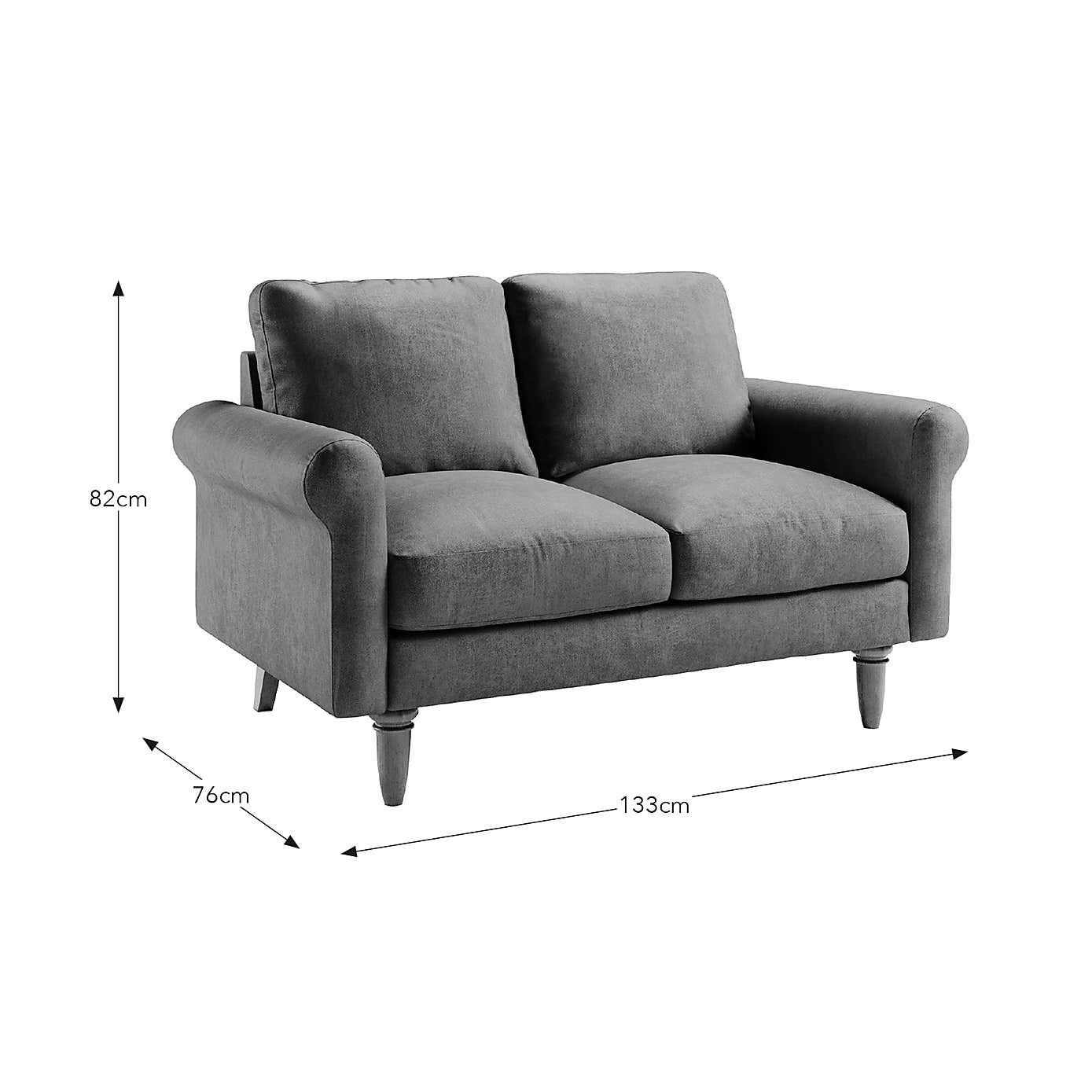 Maeve Compact Faux Leather 2 Seater Sofa