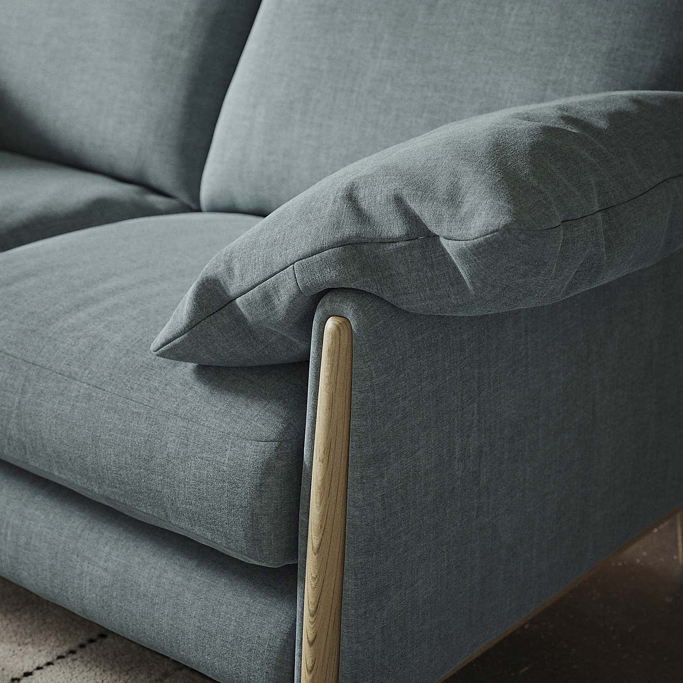 Hector Tonal Plush Chenille 3 Seater Sofa