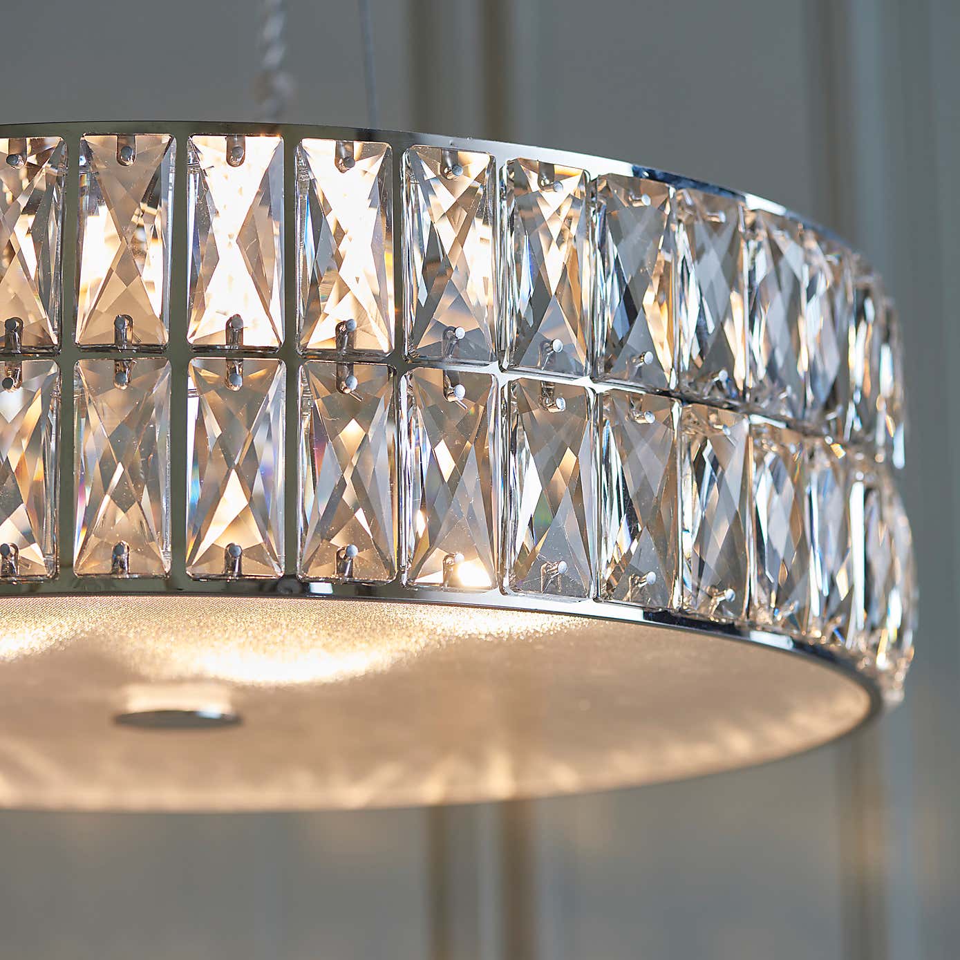 Crystal Armoury Integrated LED Pendant Fitting 48cm