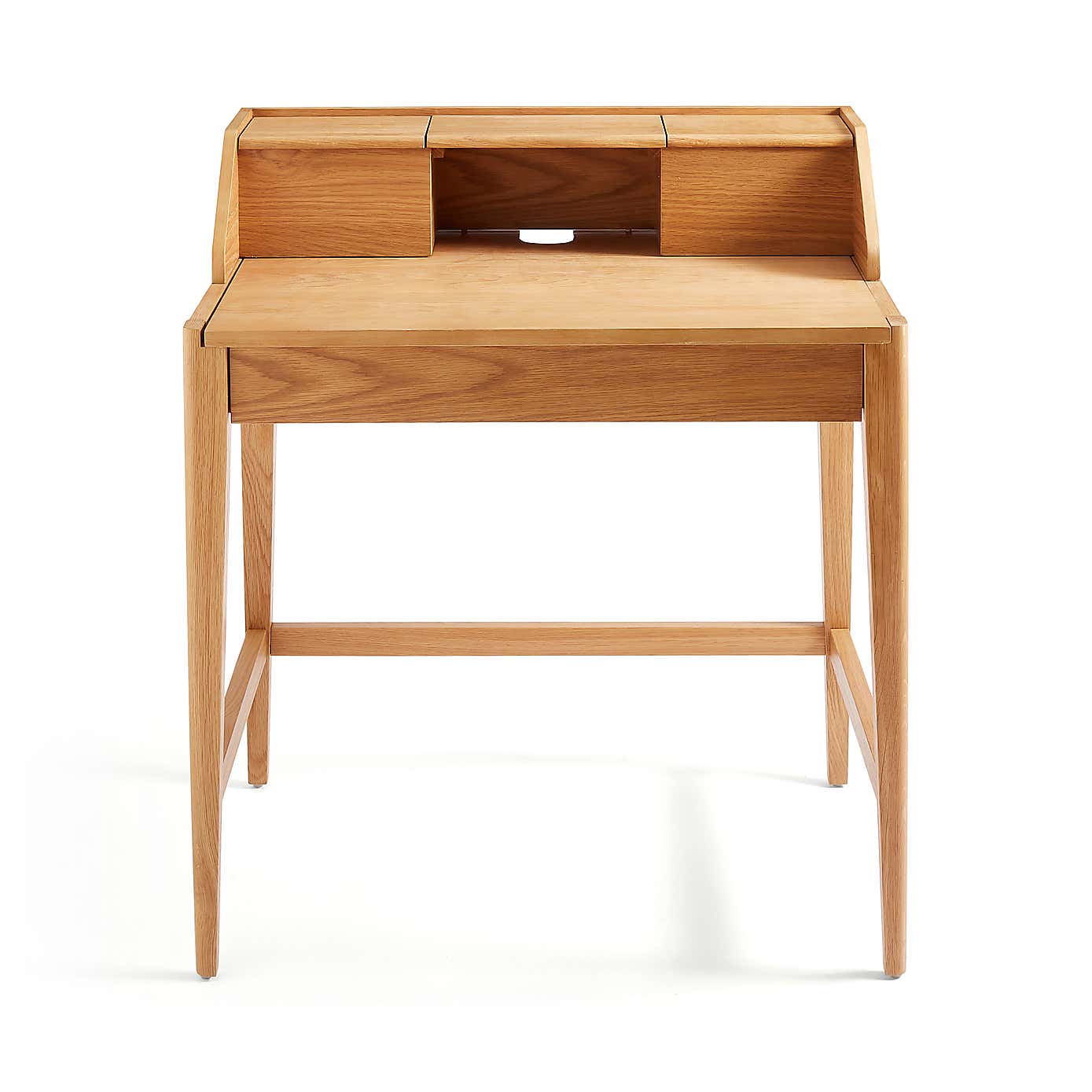 Knowle Compact Pull Out Oak Desk