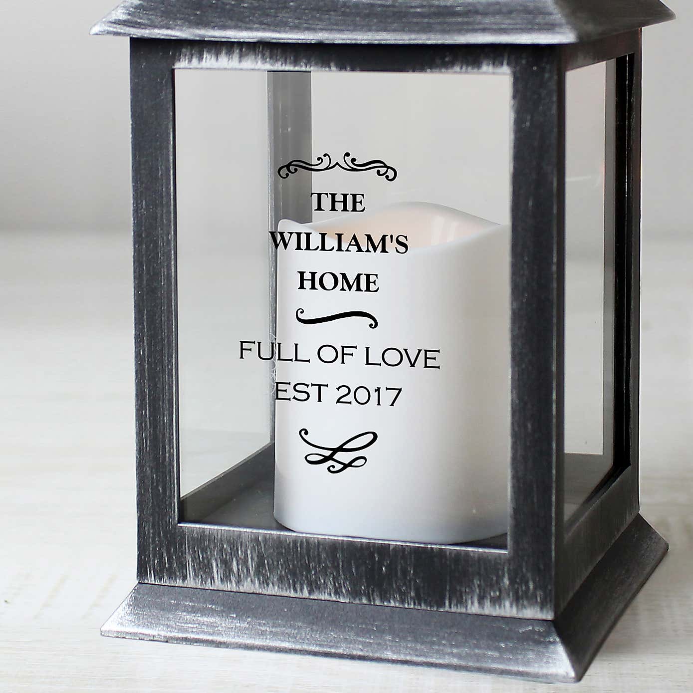 Personalised Antique Scroll Lantern