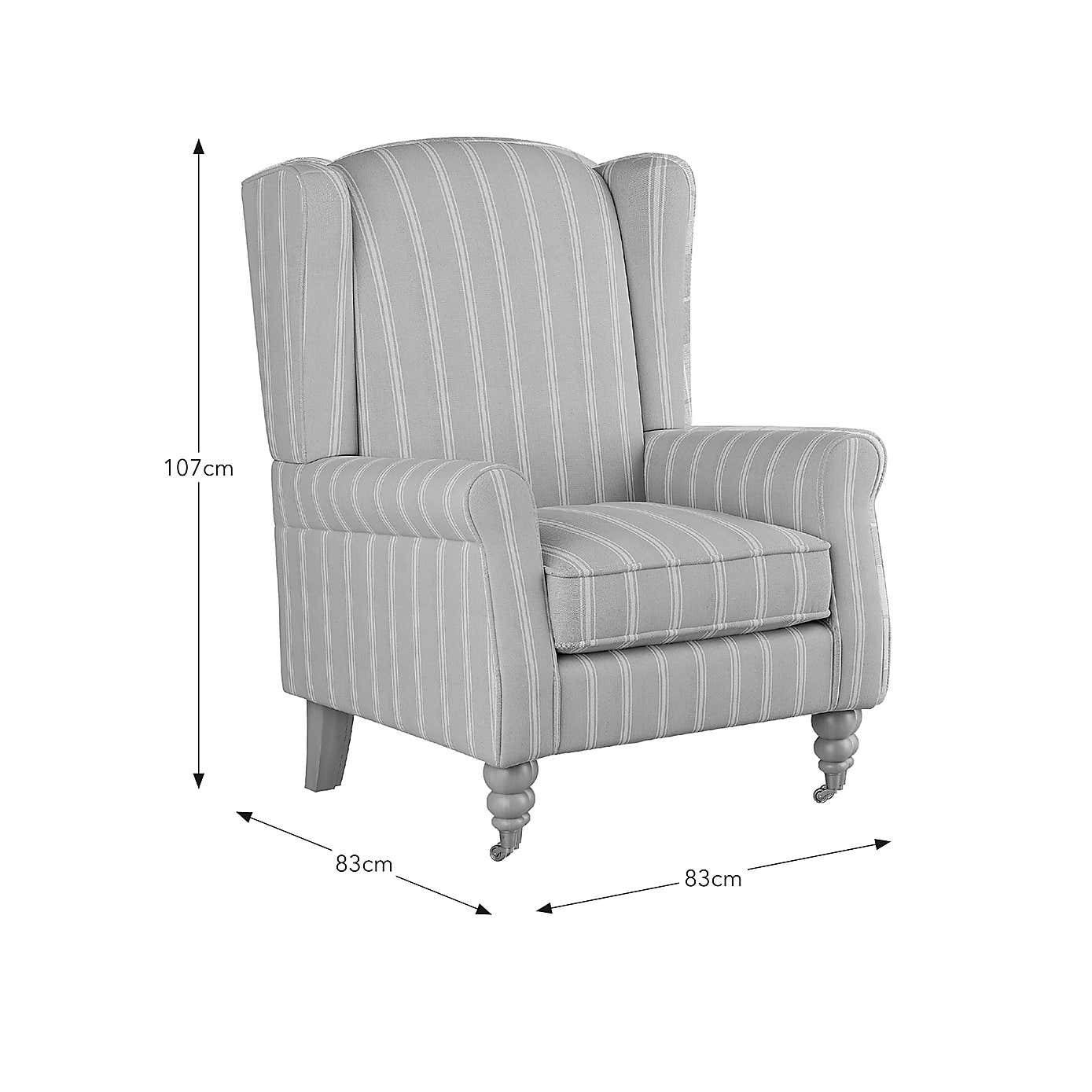 Oswald Folkstone Stripe Grande Armchair