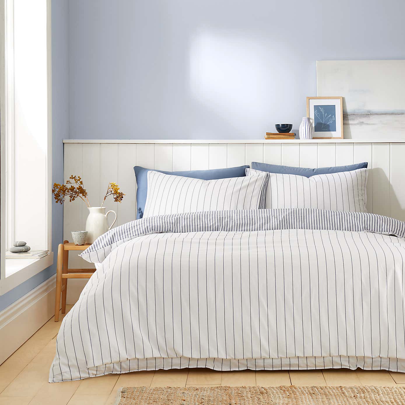 Fairford Ticking Stripe Duvet Cover & Pillowcase Set