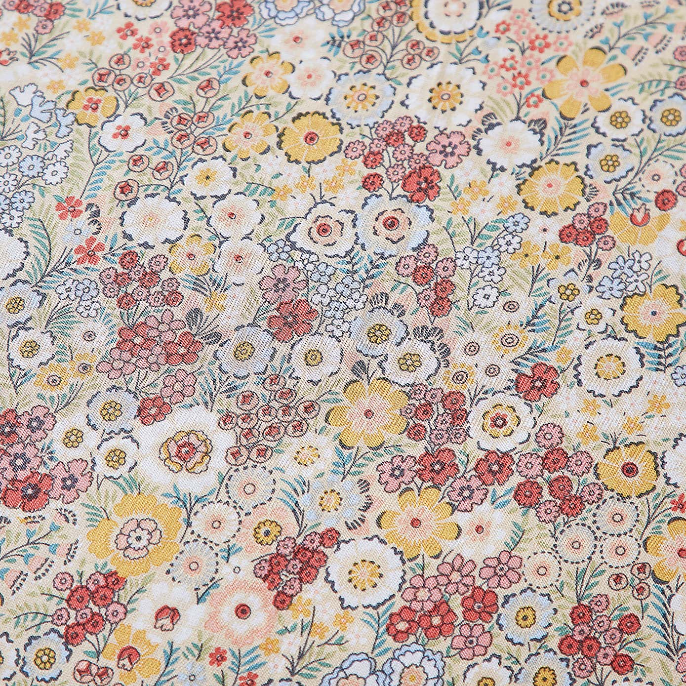 Hannah Retro Ditsy 100% Cotton Duvet Cover and Pillowcase Set