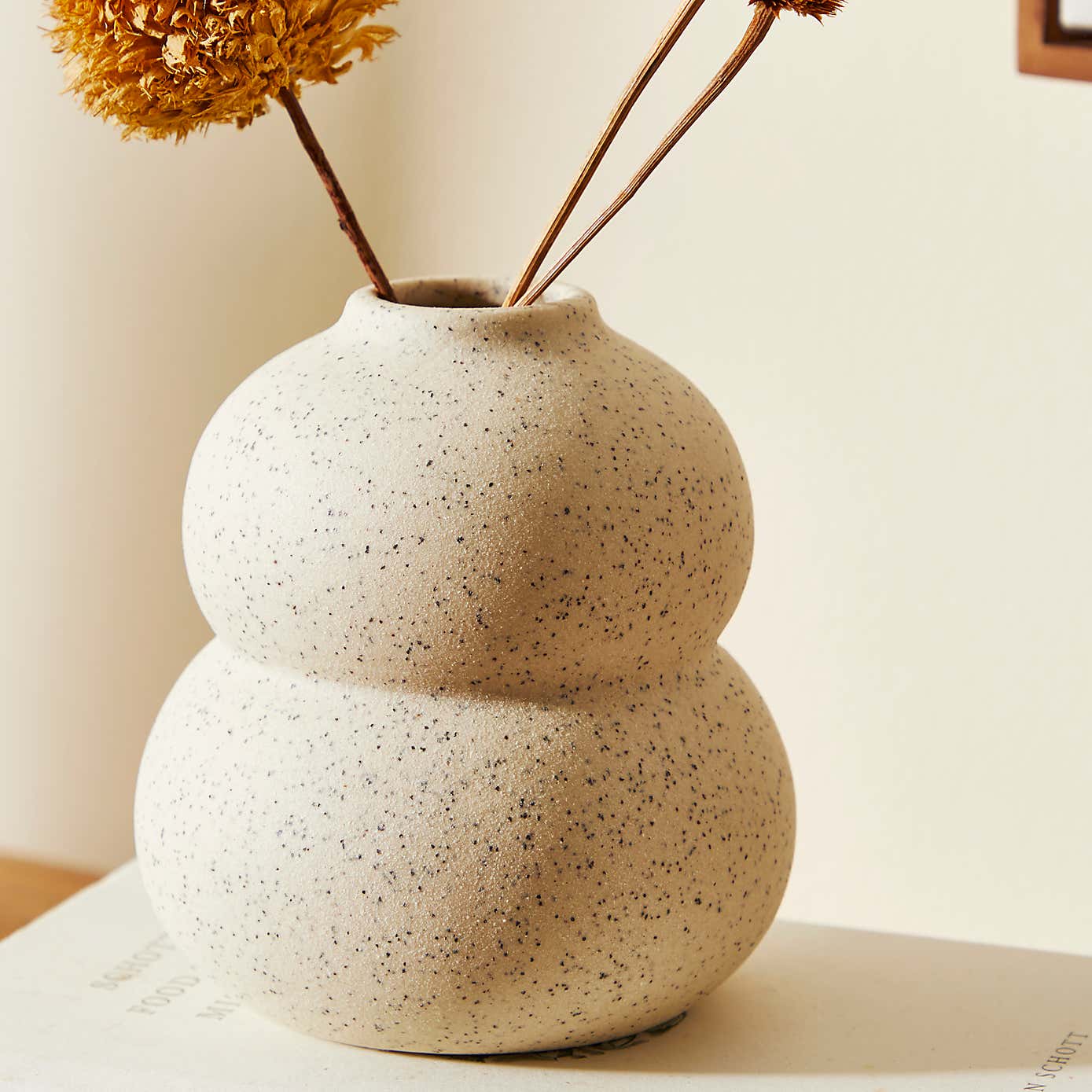 Speckled Bud Vase 11cm White Sand