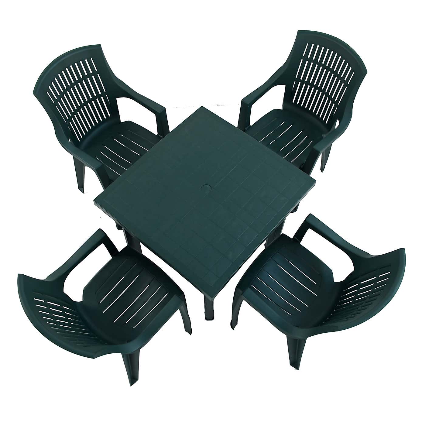 Trabella Alana Square Patio Table with 4 Bonnie Chairs