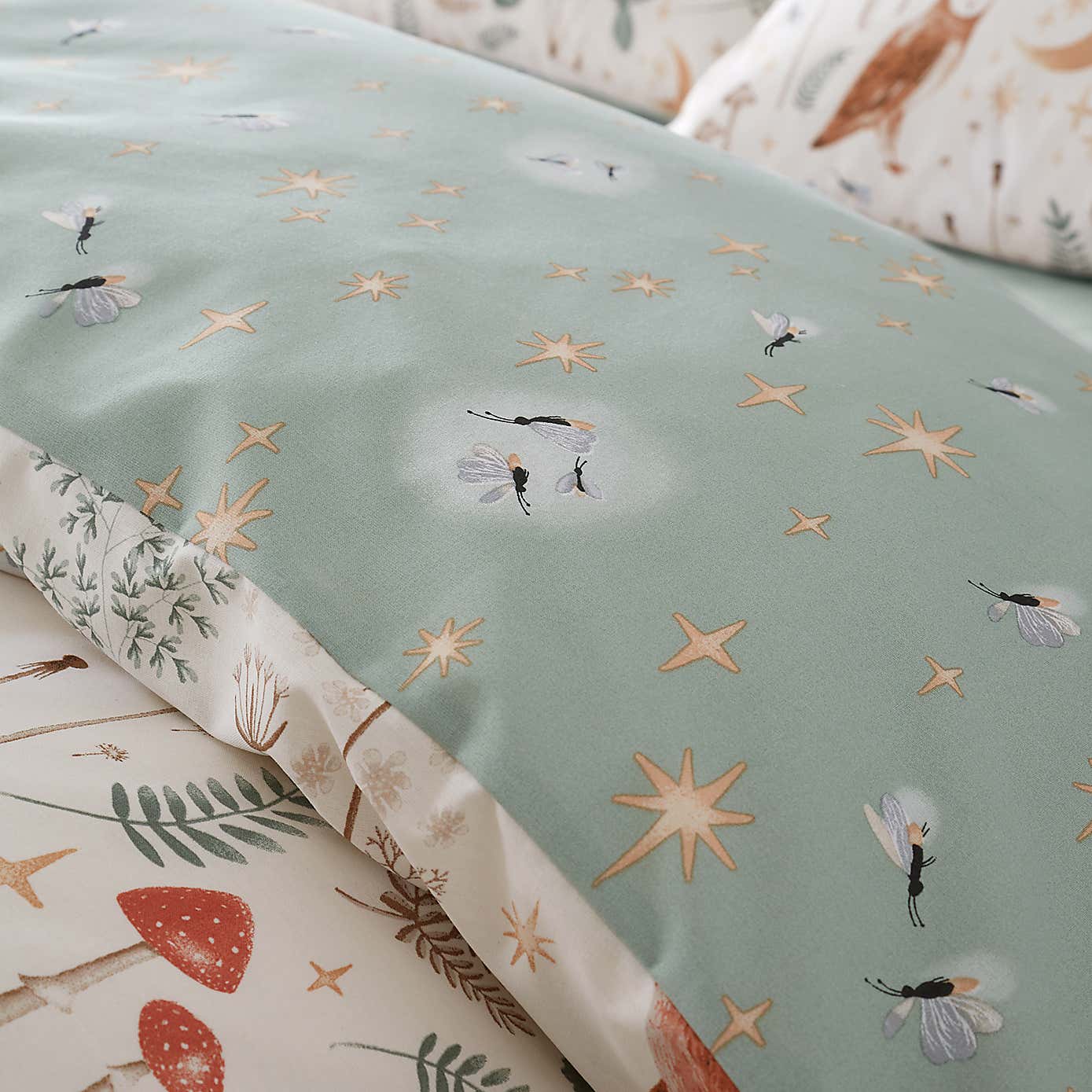 Catherine Lansfield Enchanted Twilight Animals Reversible Duvet Cover & Pillowcase Set