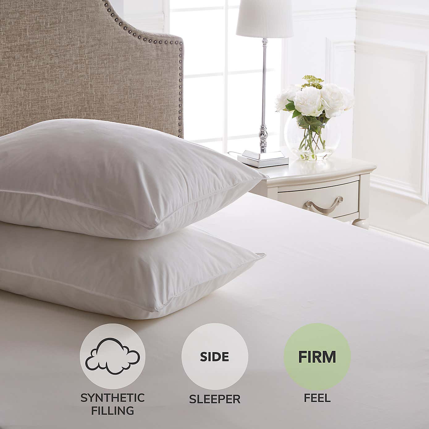 Dorma Pack of 2 Full Forever Side Sleeper Pillows