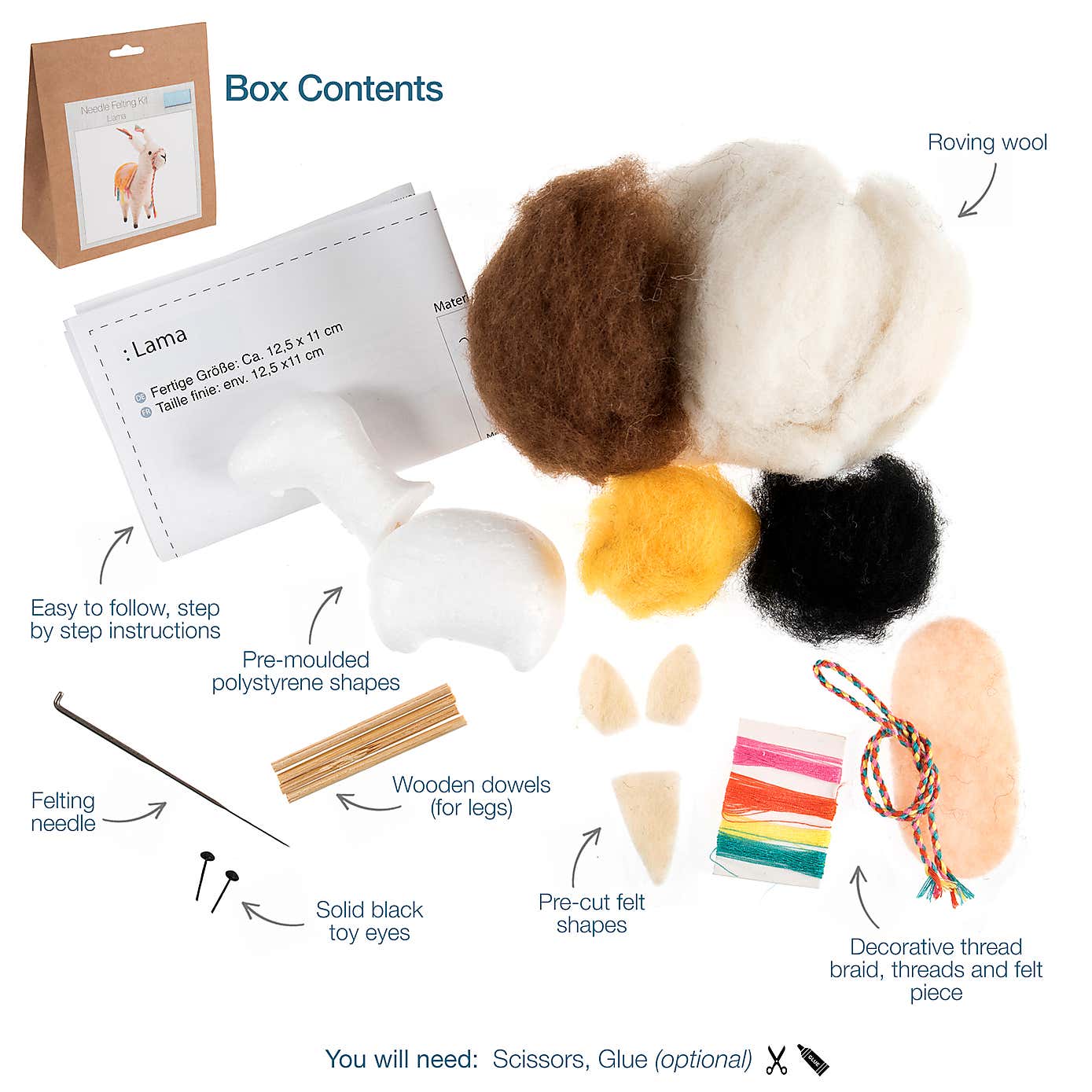 Needle Felting Kit Llama