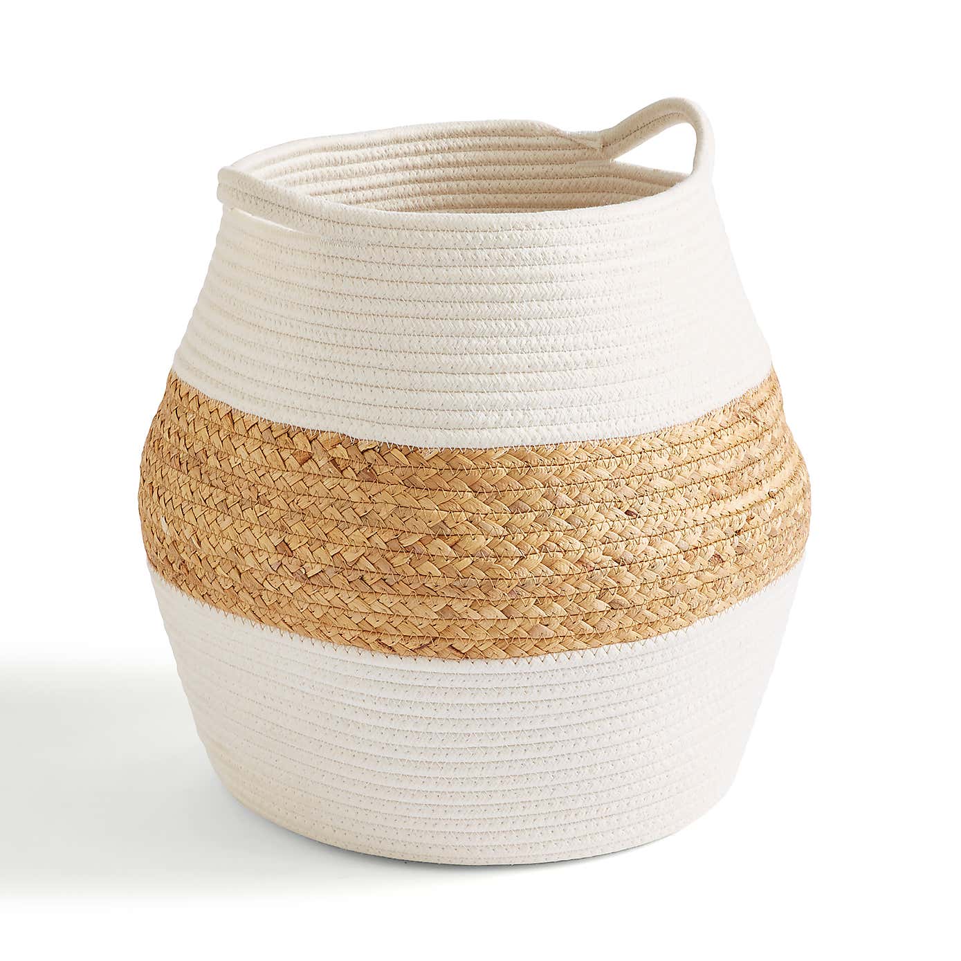 Mixed Material Belly Basket