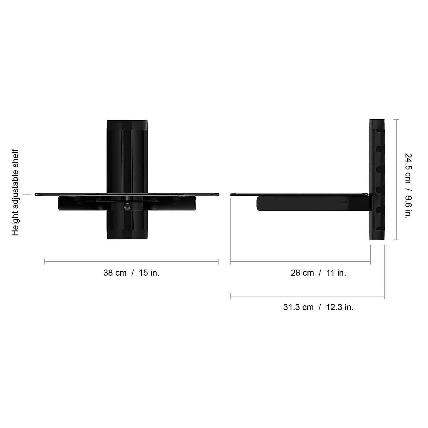 AVF Single Glass AV Shelf