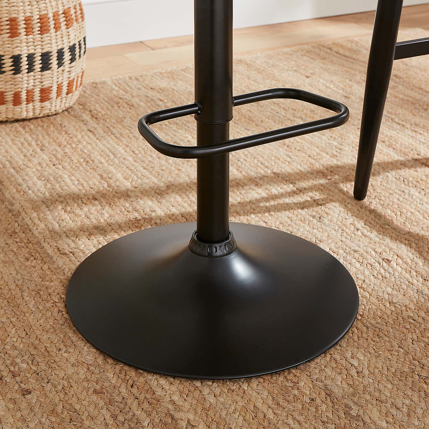 Jonas Adjustable Height Bar Stool, Ivory Boucle