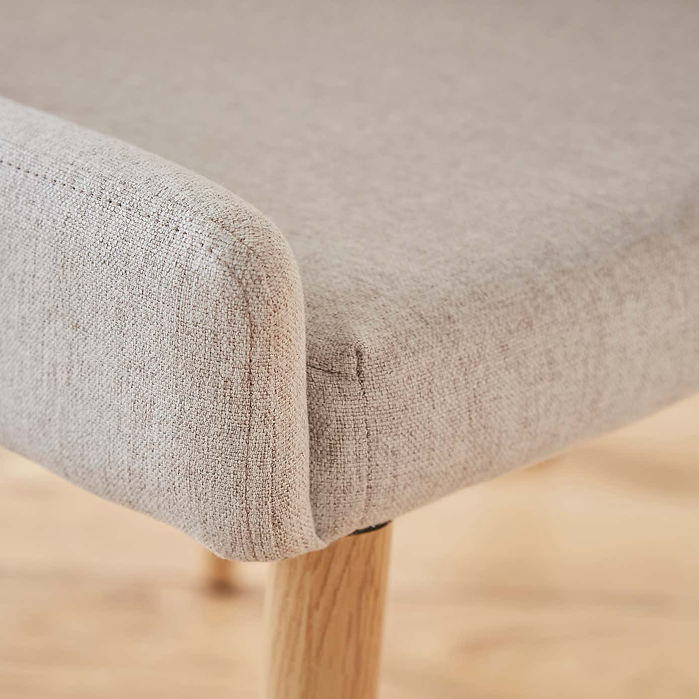 Montreal Set of 2 Dining Chairs, Natural Fabric