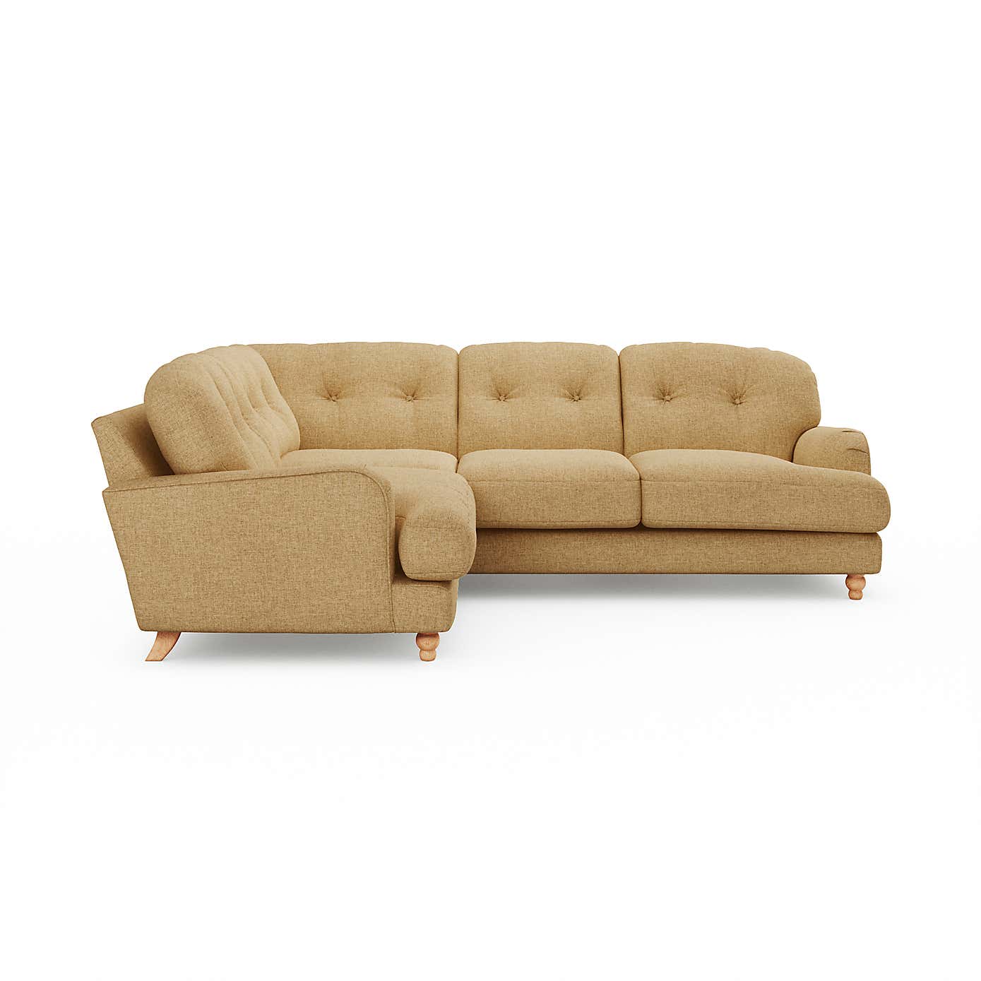 Martha Slub Faux Linen Full Corner Sofa