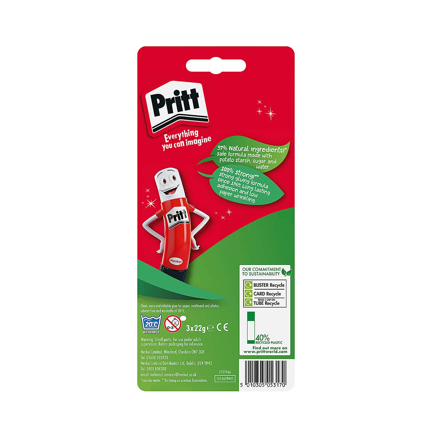 Pritt Stick x3 22g
