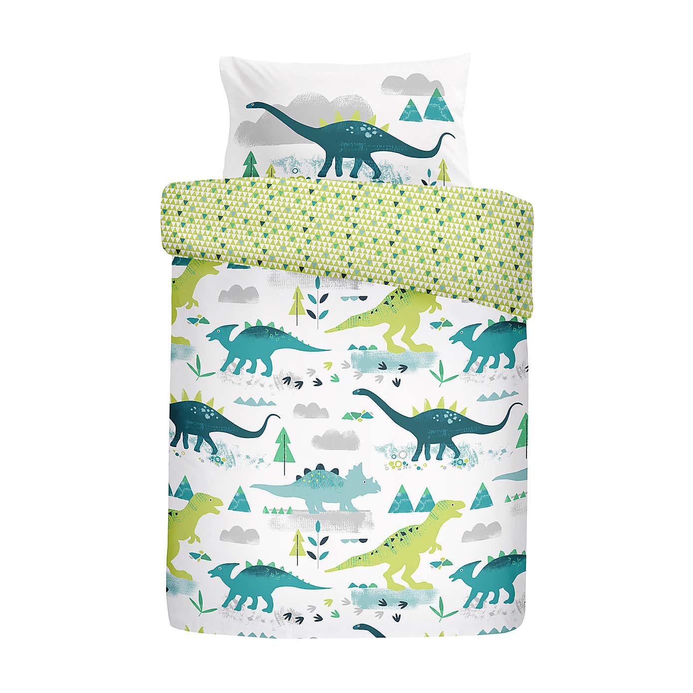 Glow in the Dark Dinosaur Duvet Cover & Pillowcase Set