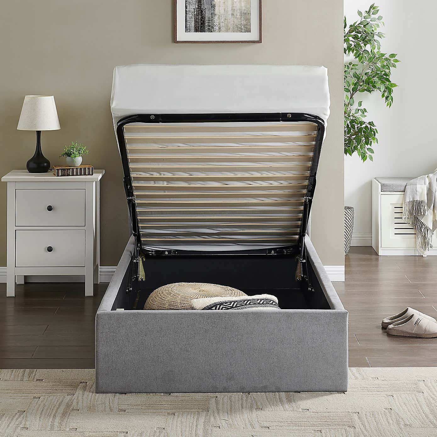 Rosa Storage Bed Charcoal