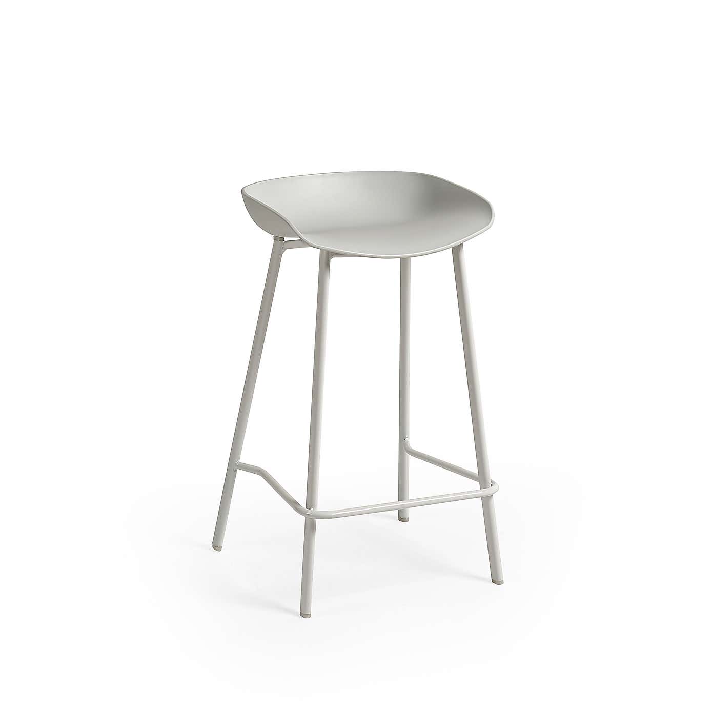 Renzo Set Of 2 Bar Stools, Metal