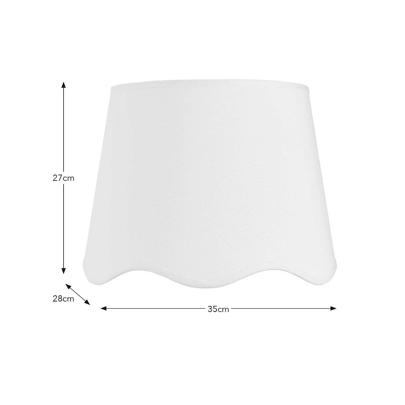 Scalloped Edge Linen Lamp Shade