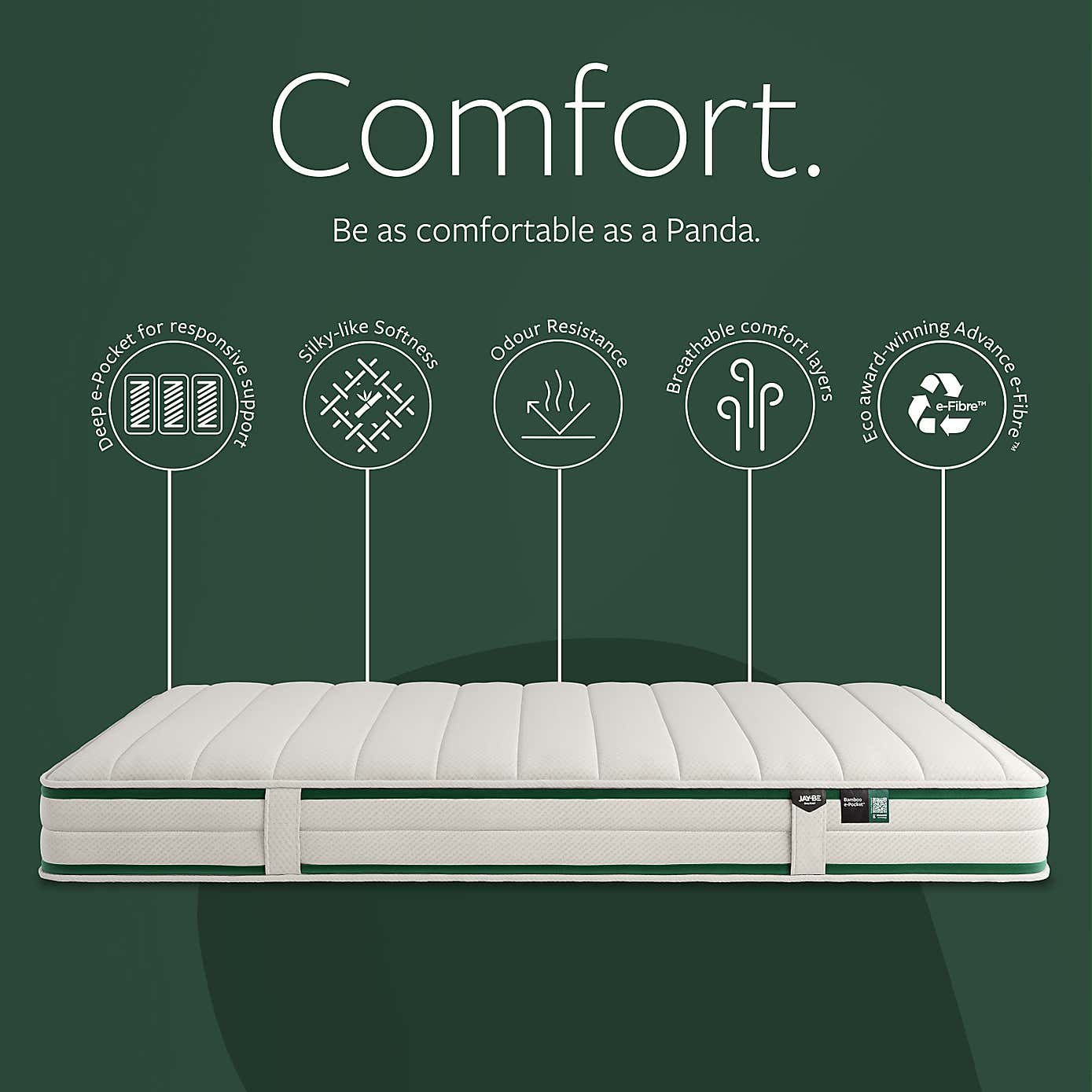 Jay-Be Natural Bamboo E-Pocket Kids Mattress