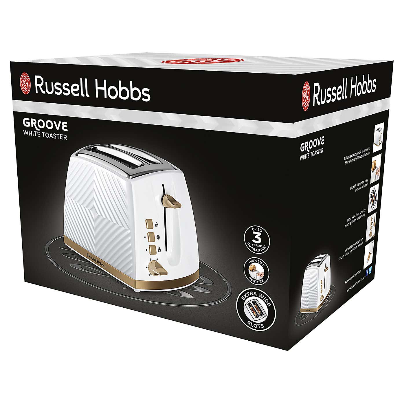 Russell Hobbs Groove 2 Slice Toaster