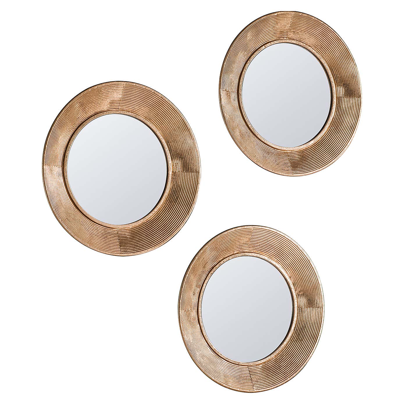 Set of 3 Vienna Round Wall Mirrors