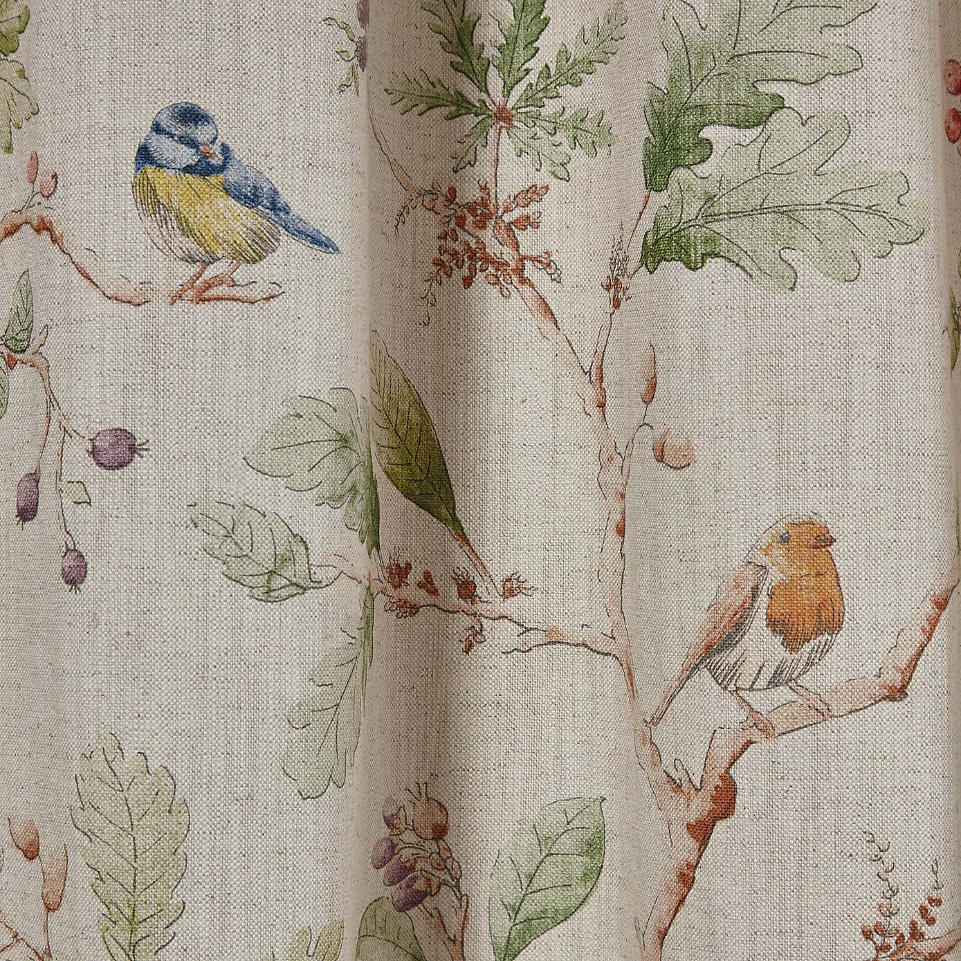 Dorma Woodland Birds Pencil Pleat Curtains
