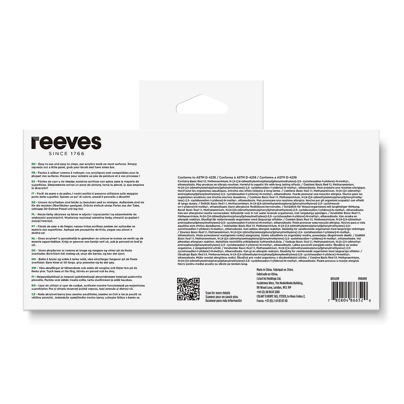 Reeves Fluorescent Paint Set
