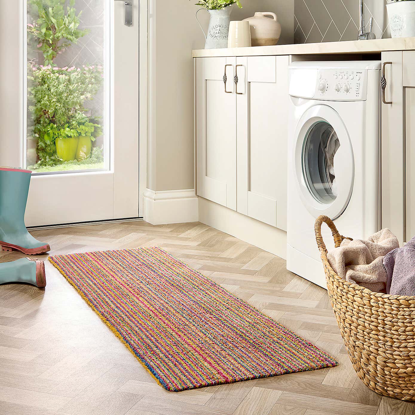 Marvel Striped Washable Cotton Runner