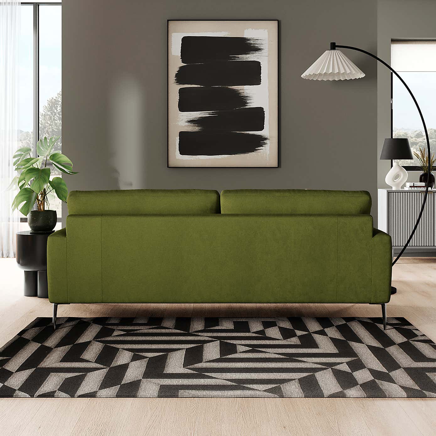 Lawson Matte Plush Velvet 4 Seater Sofa