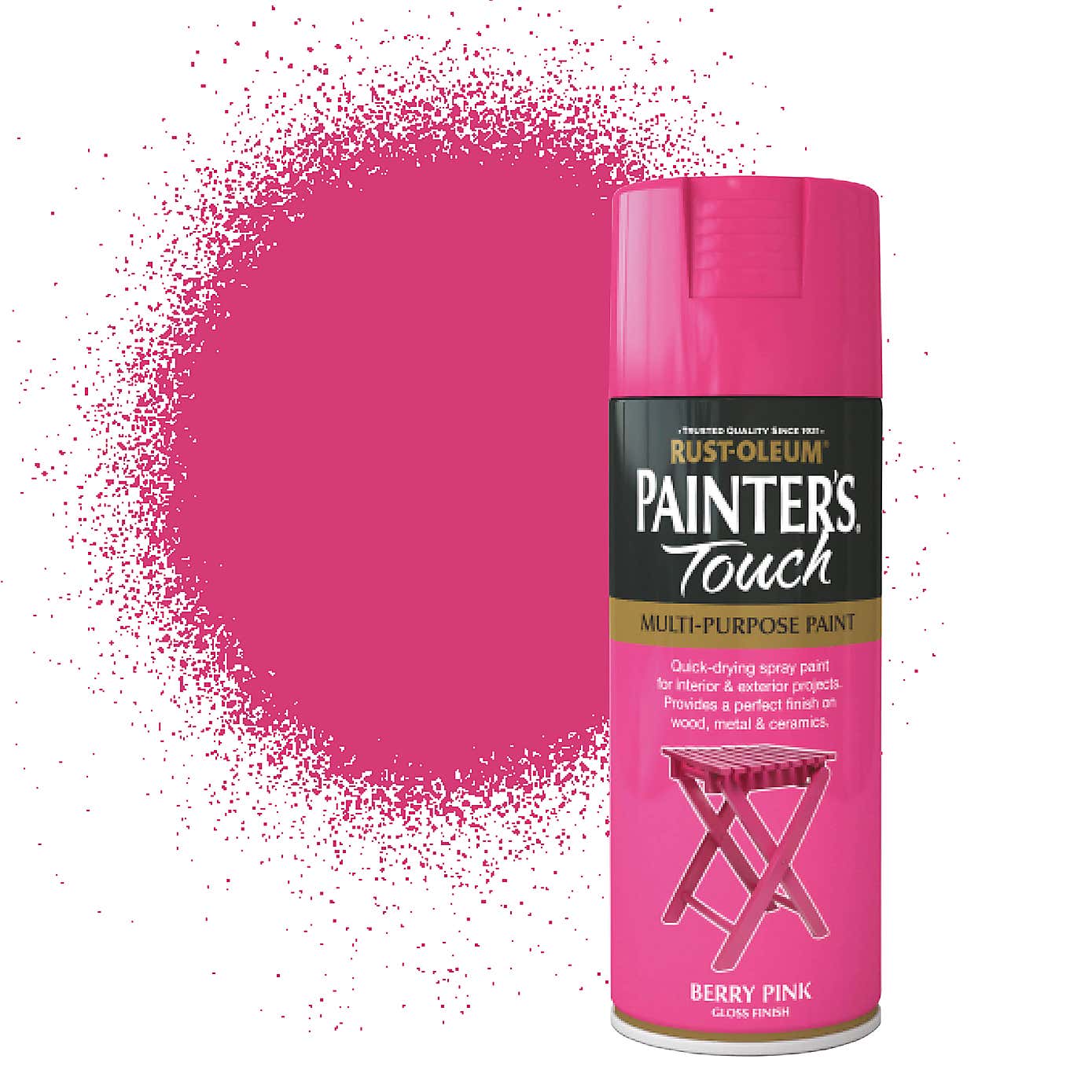 Rust-Oleum Berry Pink Gloss Painter's Touch Spray Paint 400ml