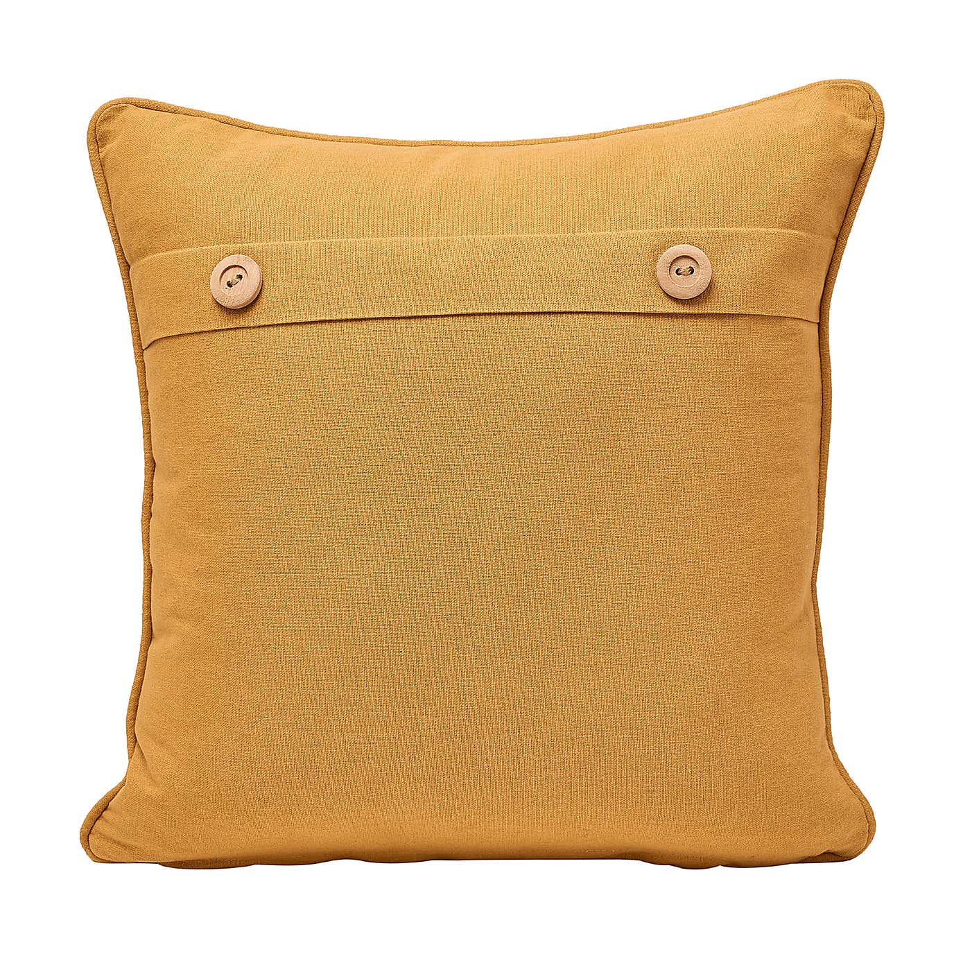 Meg Hawkins Highland Cow Square Cushion with Wooden Buttons