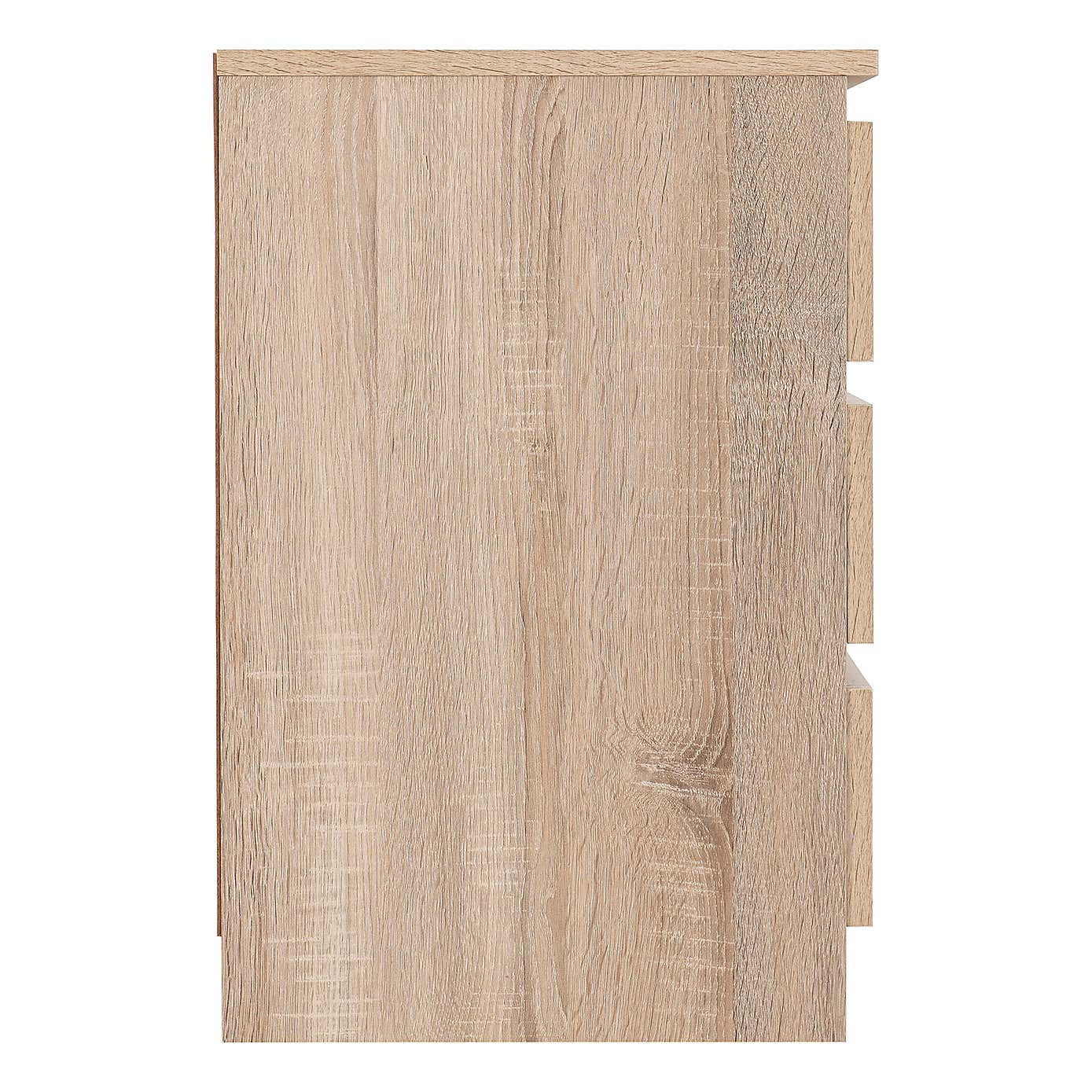 Malvern 3 Drawer Bedside Table