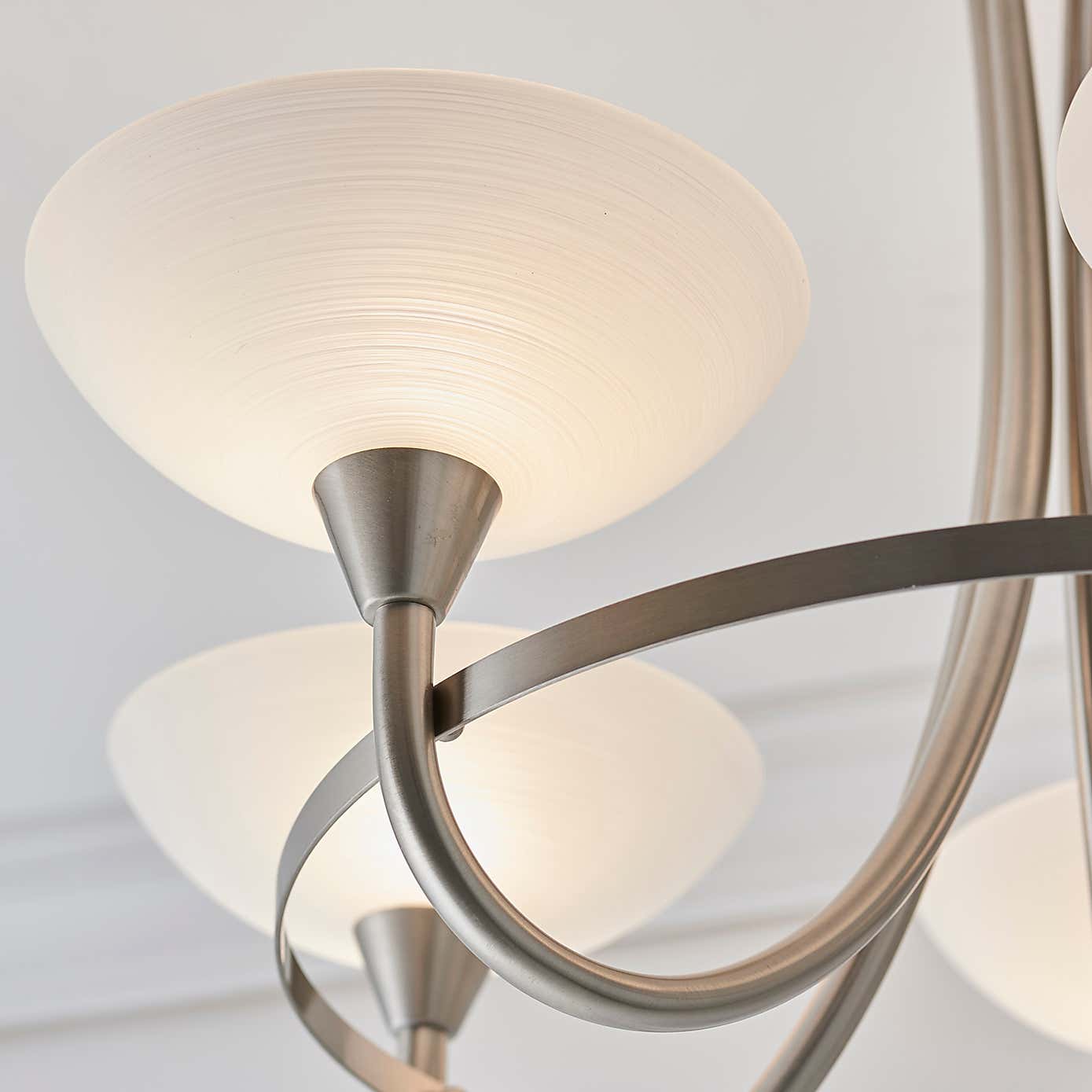 Vogue Cagney 5 Light Semi Flush Ceiling Fitting