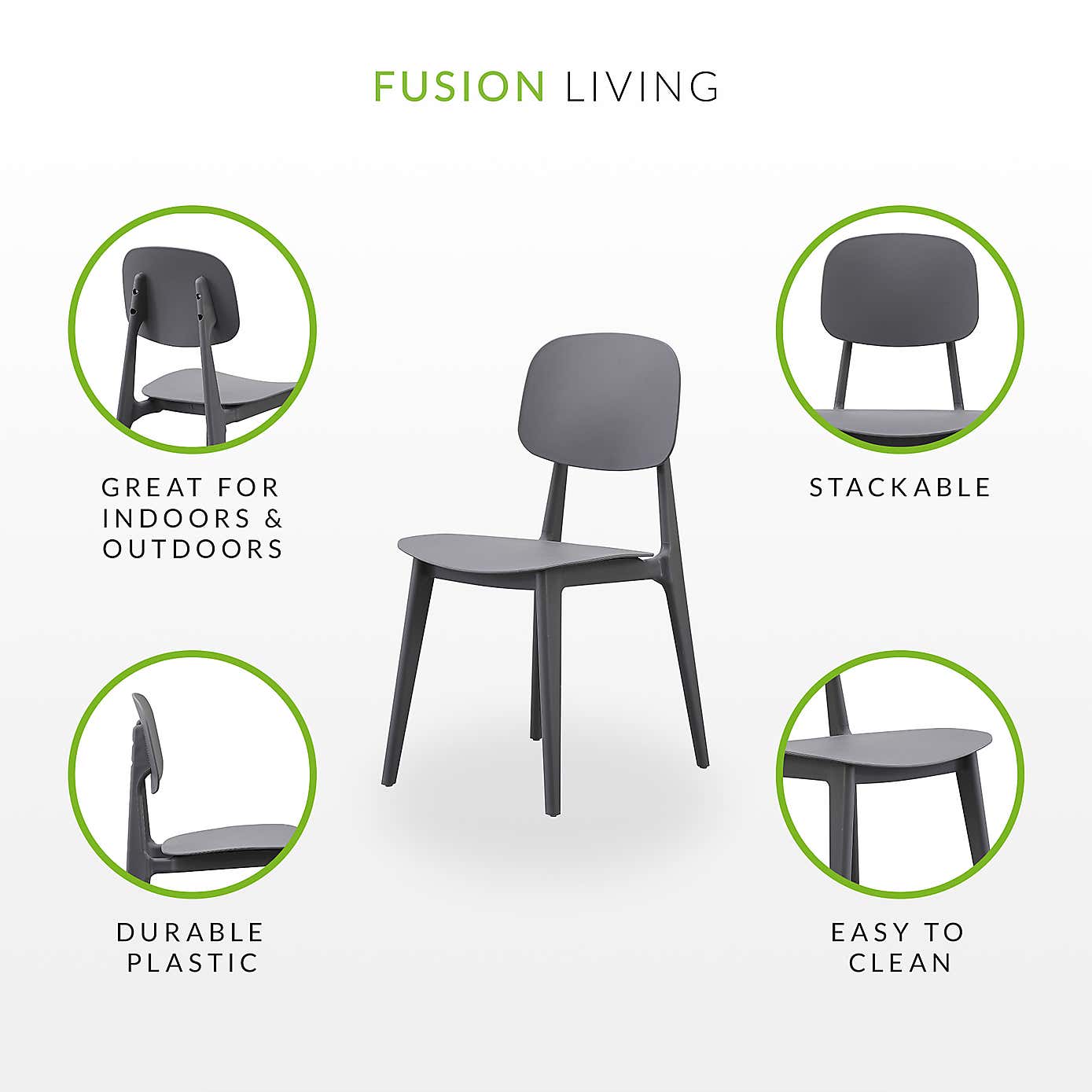 Fusion Living Oslo Plastic Dining Chair