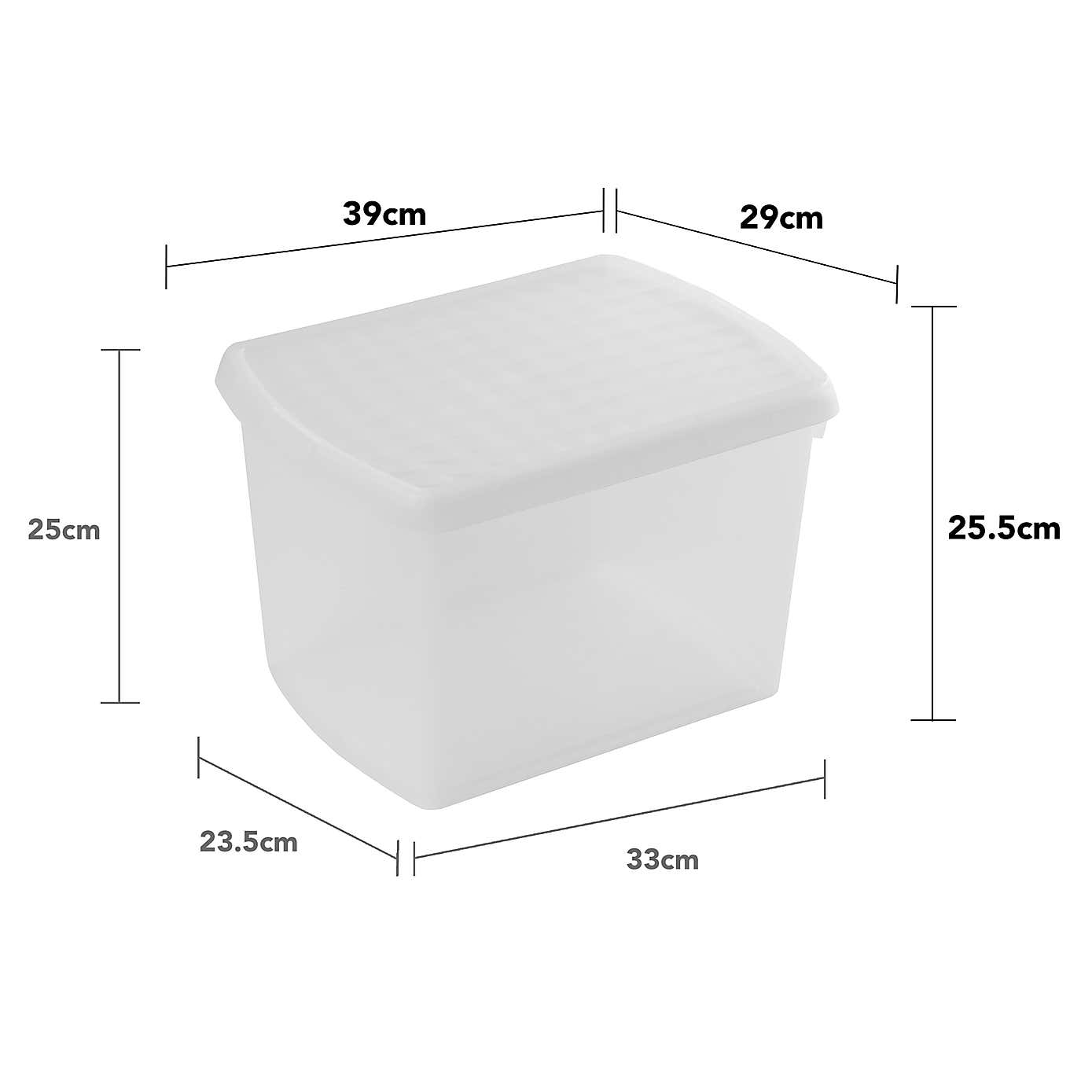 Wham Clip Pack of 4 Rectangle Storage Boxes With Lids
